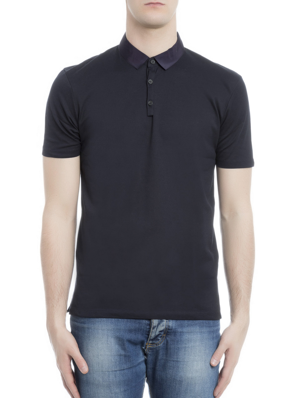 Polo shirts Lanvin - Satin collar cotton polo shirt - RMJE0003P1729