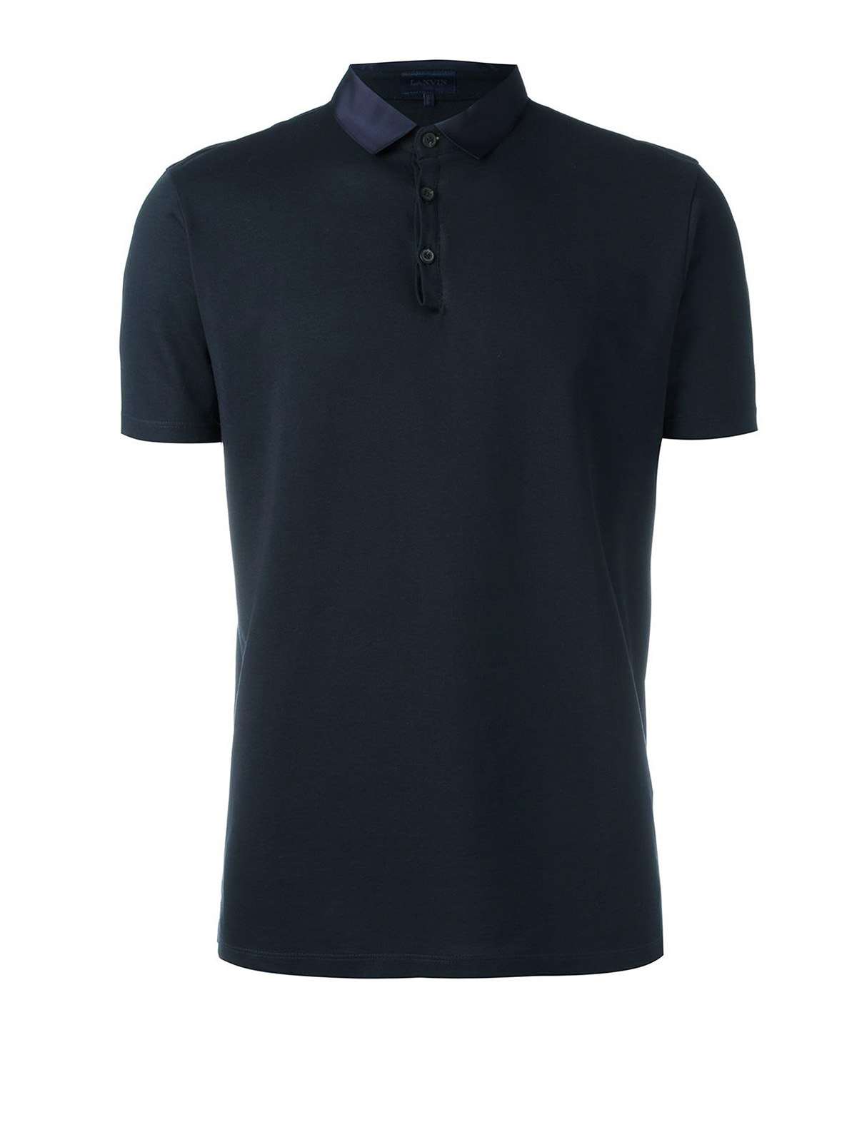 Lanvin - Satin collar cotton polo shirt - polo shirts - RMJE0003P1729