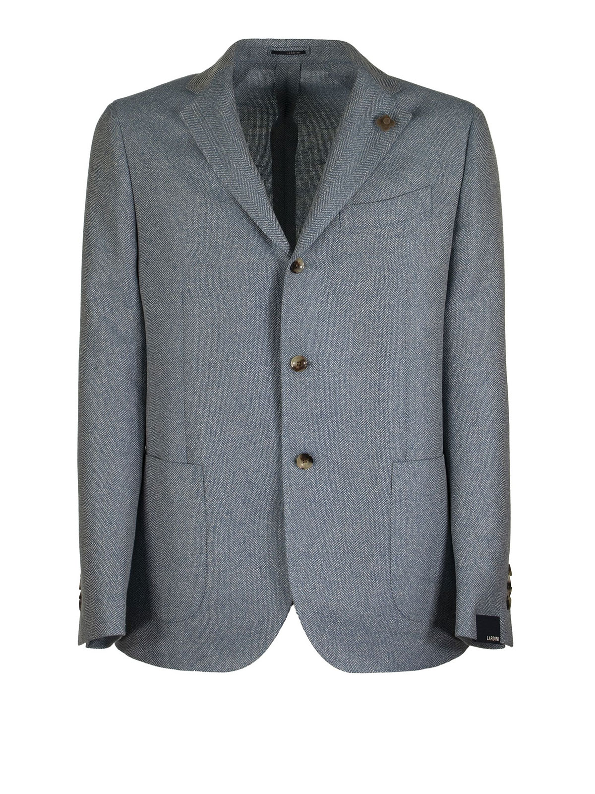 Blazers Lardini - Wool linen and silk herringbone blazer ...