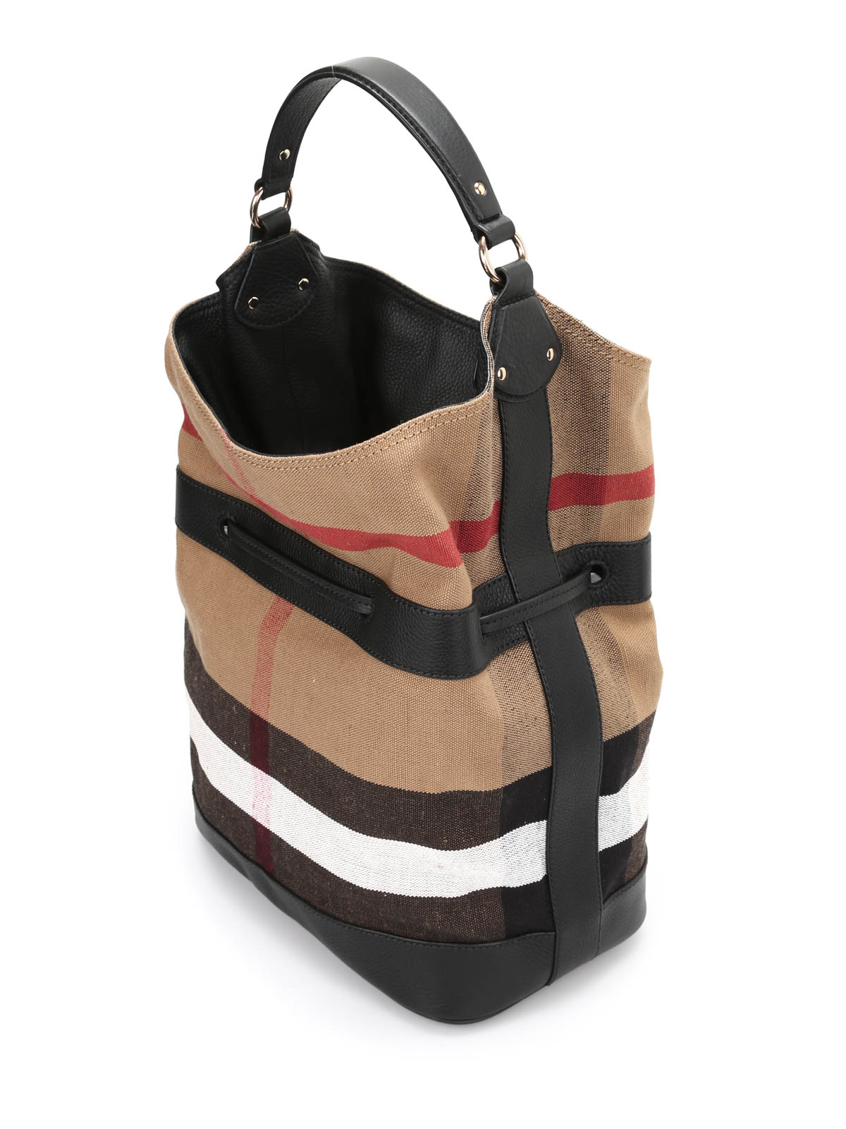 Burberry - Large Ashby canvas bag - Bucket bags - 39978501