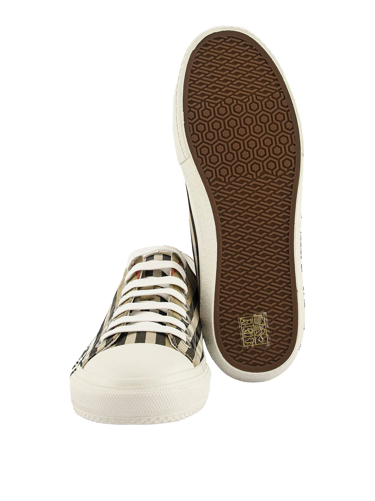 Trainers Burberry - Larkhall logo print cotton sneakers - 8024149