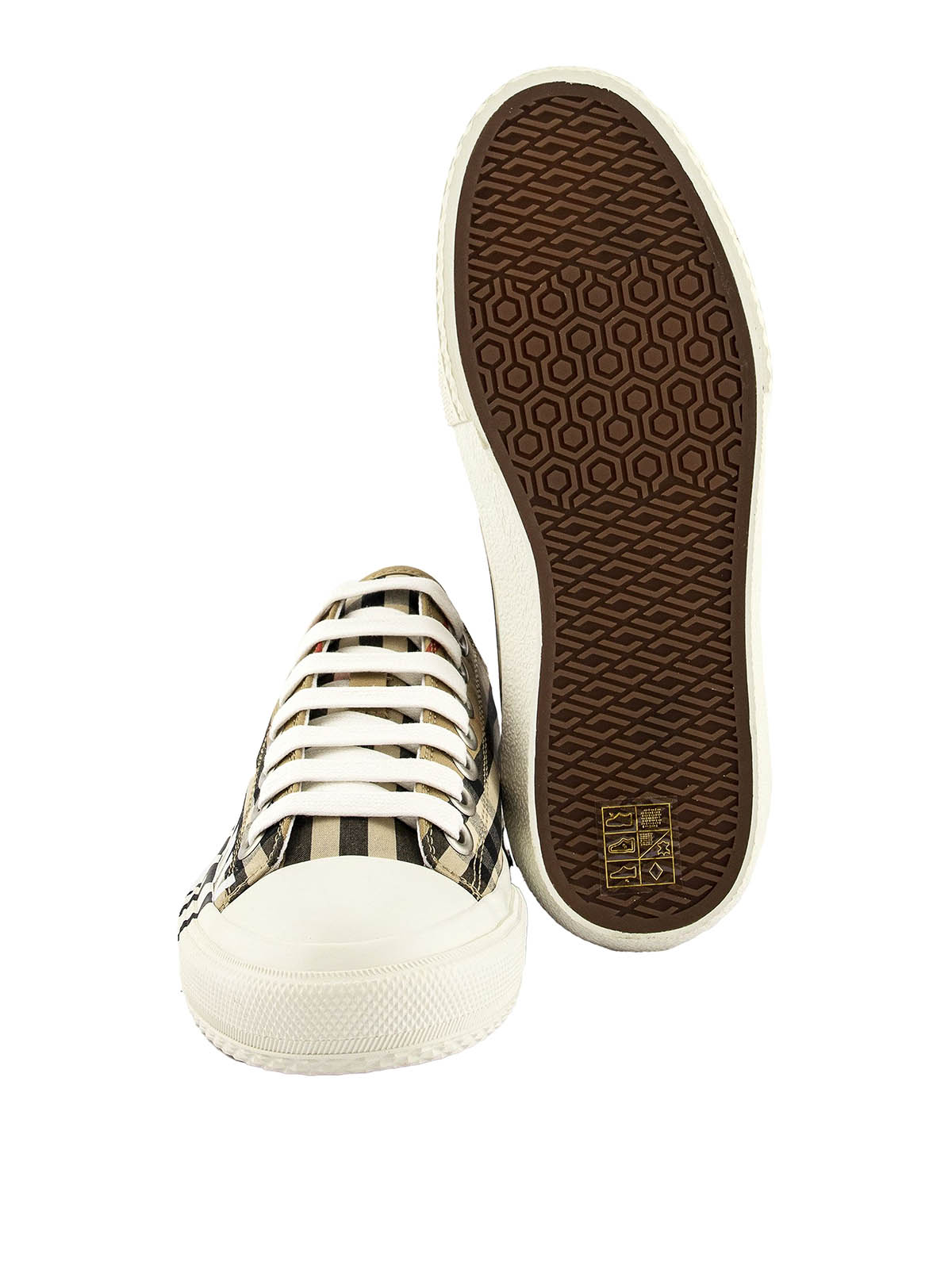 Trainers Burberry - Larkhall logo print cotton sneakers - 8024301