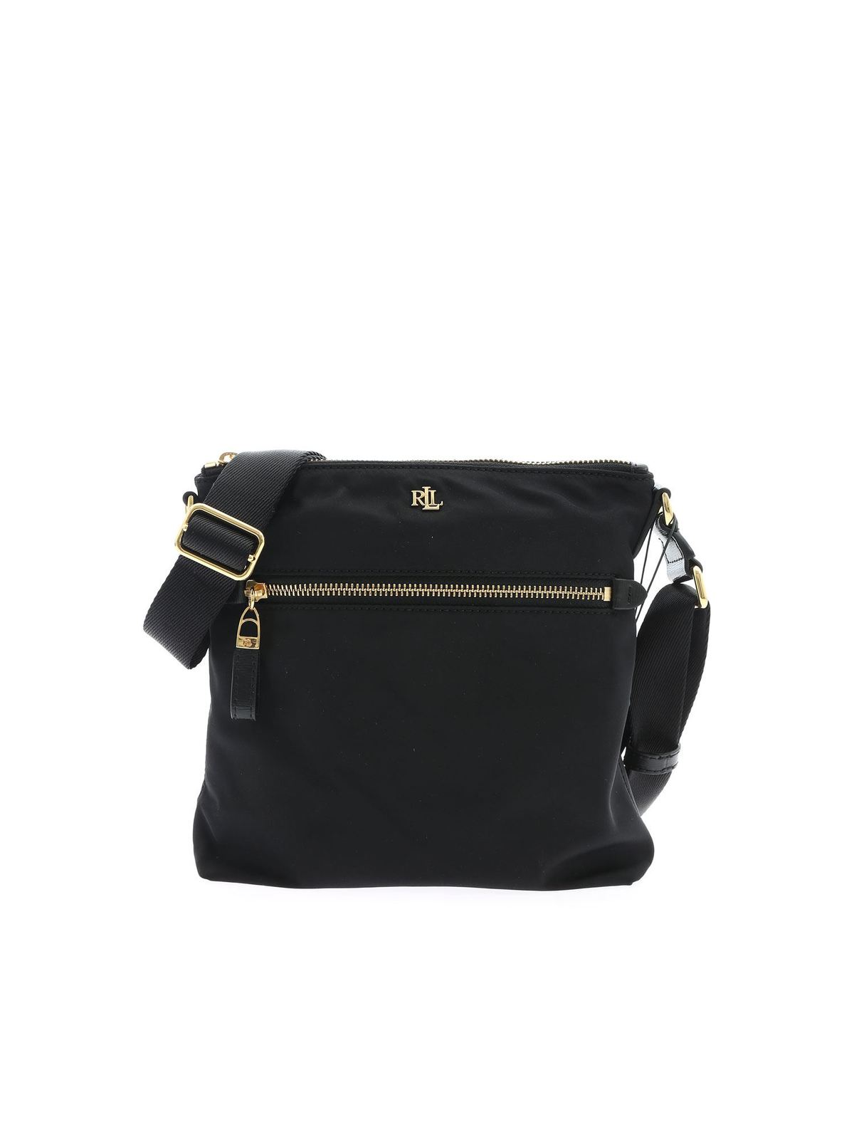 Cross body bags Lauren Ralph Lauren - Golden zip shoulder bag in black -  431803938001