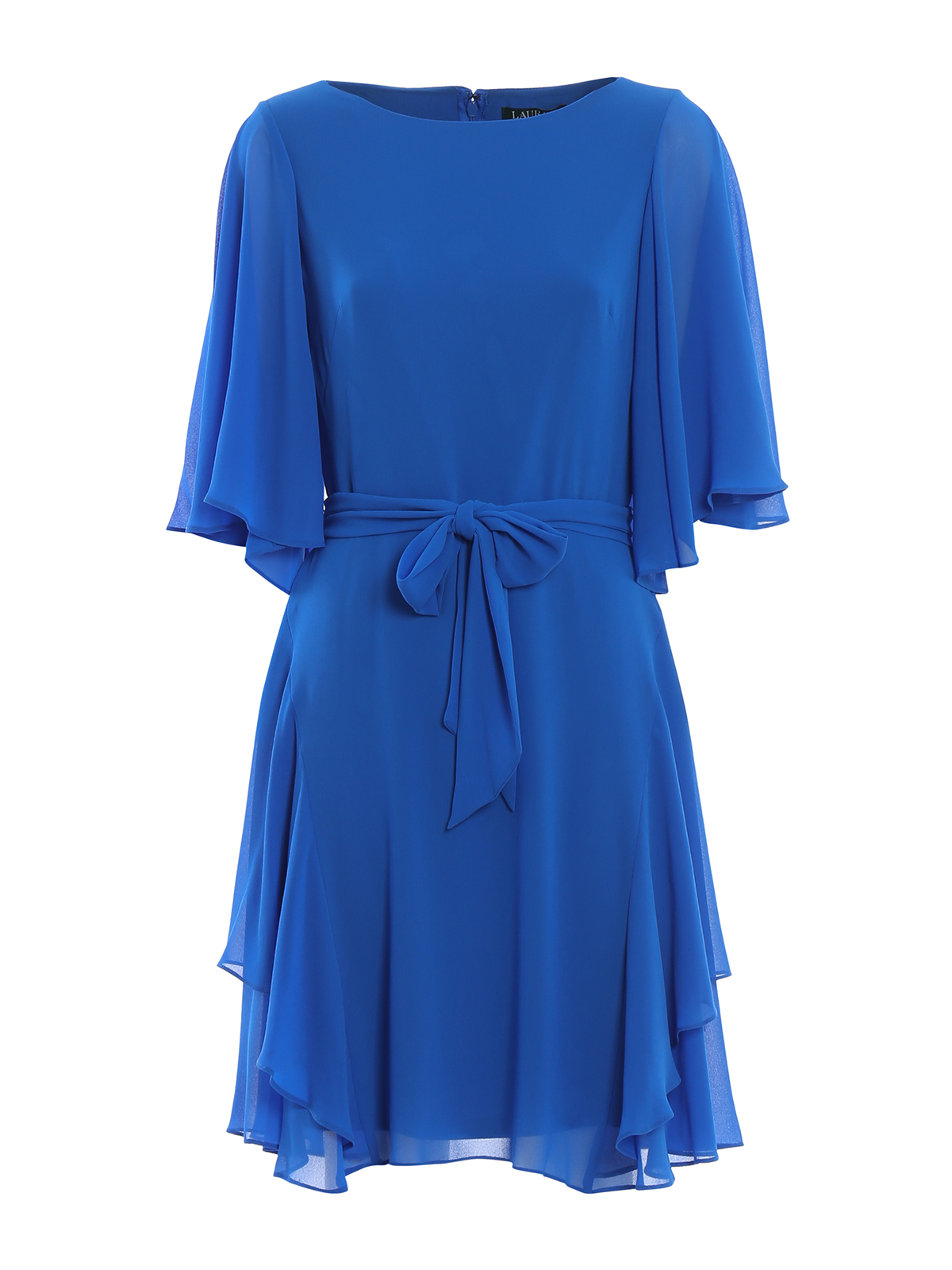 Knee length dresses Lauren Ralph Lauren - Mandie blue georgette dress ...