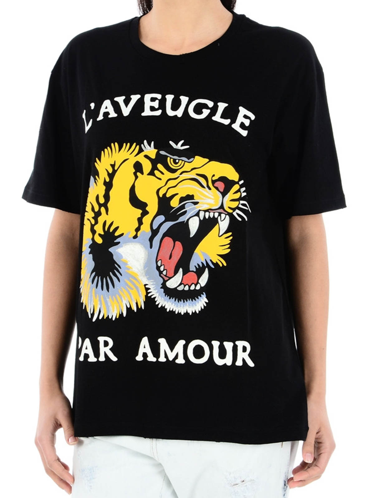 T-shirts Gucci - L'Aveugle Par Amour cotton T-shirt - 435101X5L871061