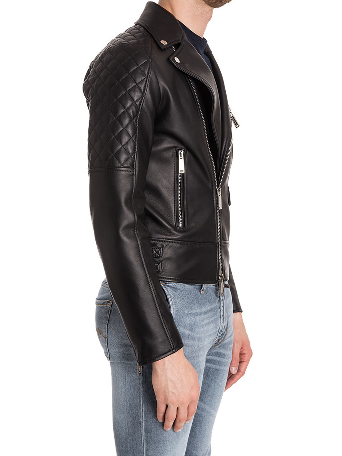leather jacket dsquared2