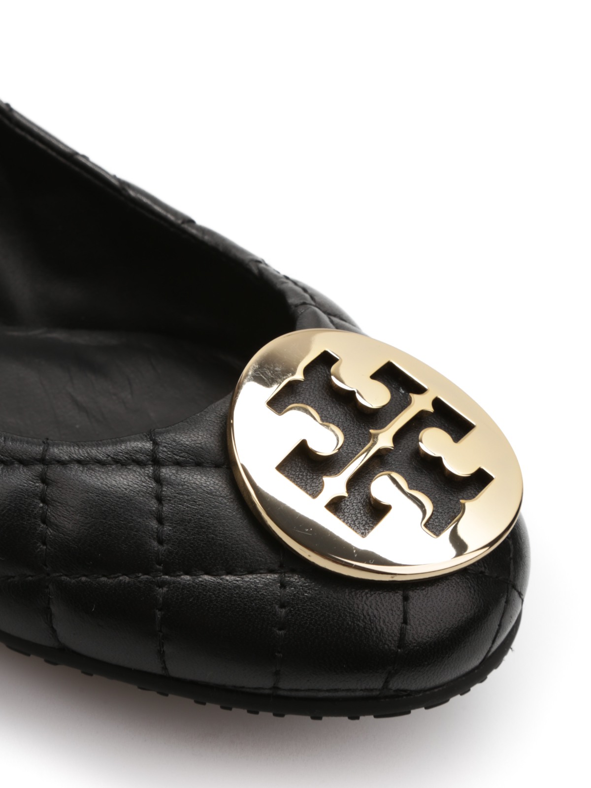 Flat shoes Tory Burch - Leather Quinn flats - 50008602051 