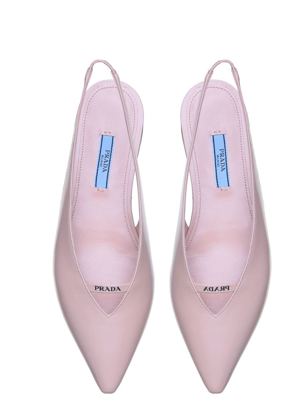 prada pink ballet flats