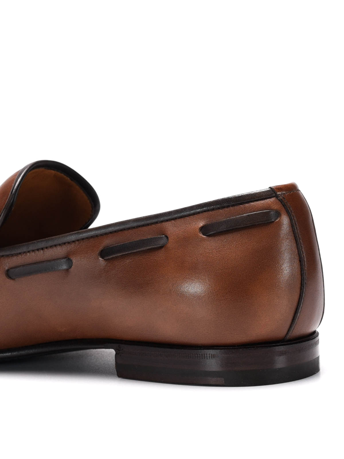 maliyar leather slip on peppermint sliders