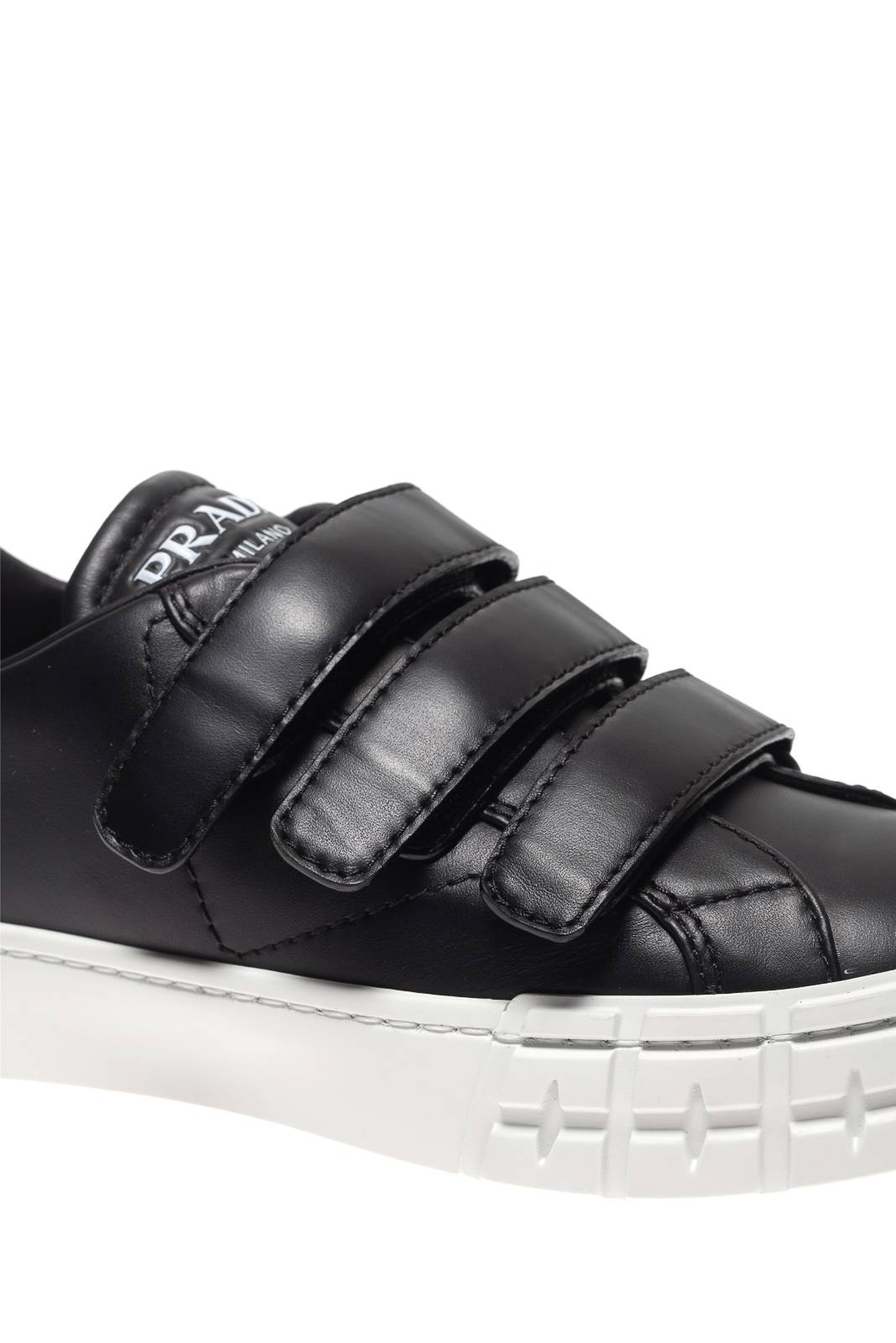 leather velcro trainers