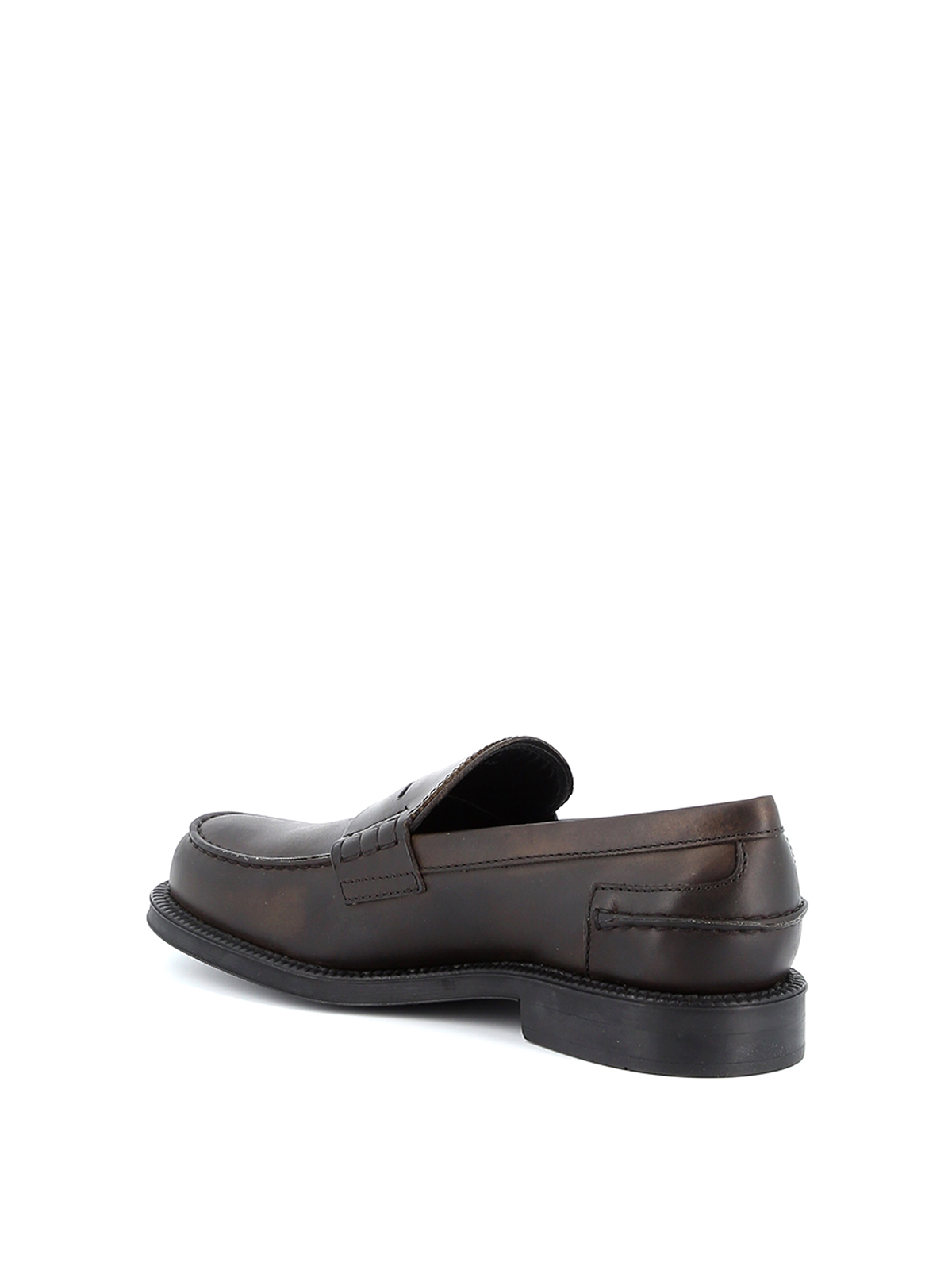 Loafers & Slippers Tod'S - Leather stamped logo loafers ...