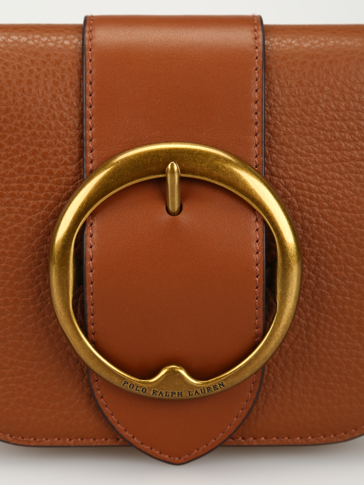 Polo Ralph Lauren - Lennox Mini brown leather shoulder bag - shoulder bags - 428722528002