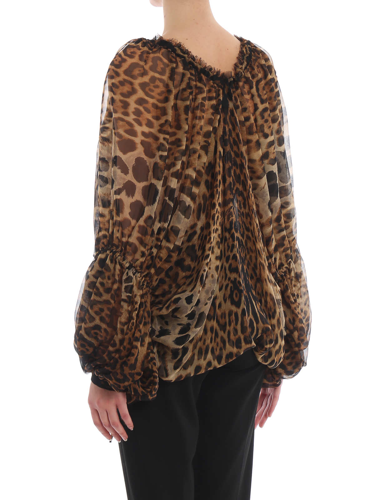 Leopard print chiffon top Clearance
