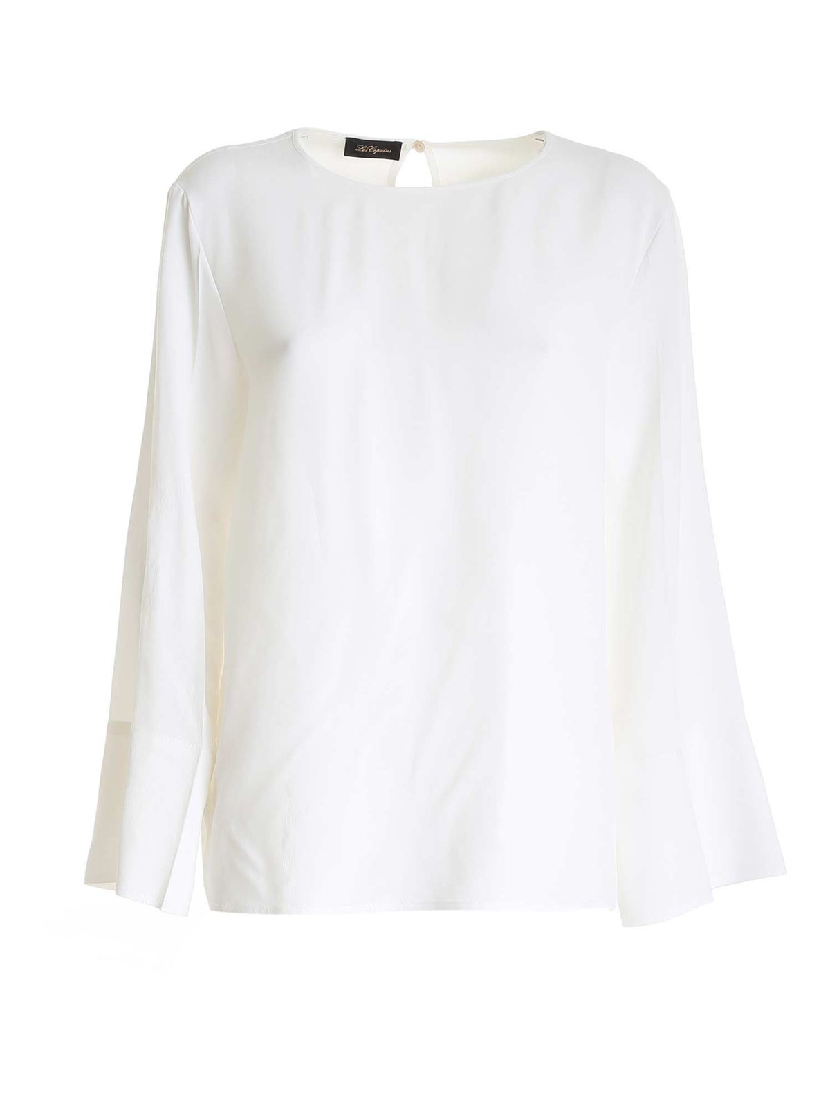 Les Copains Long Sleeves Blouse In White