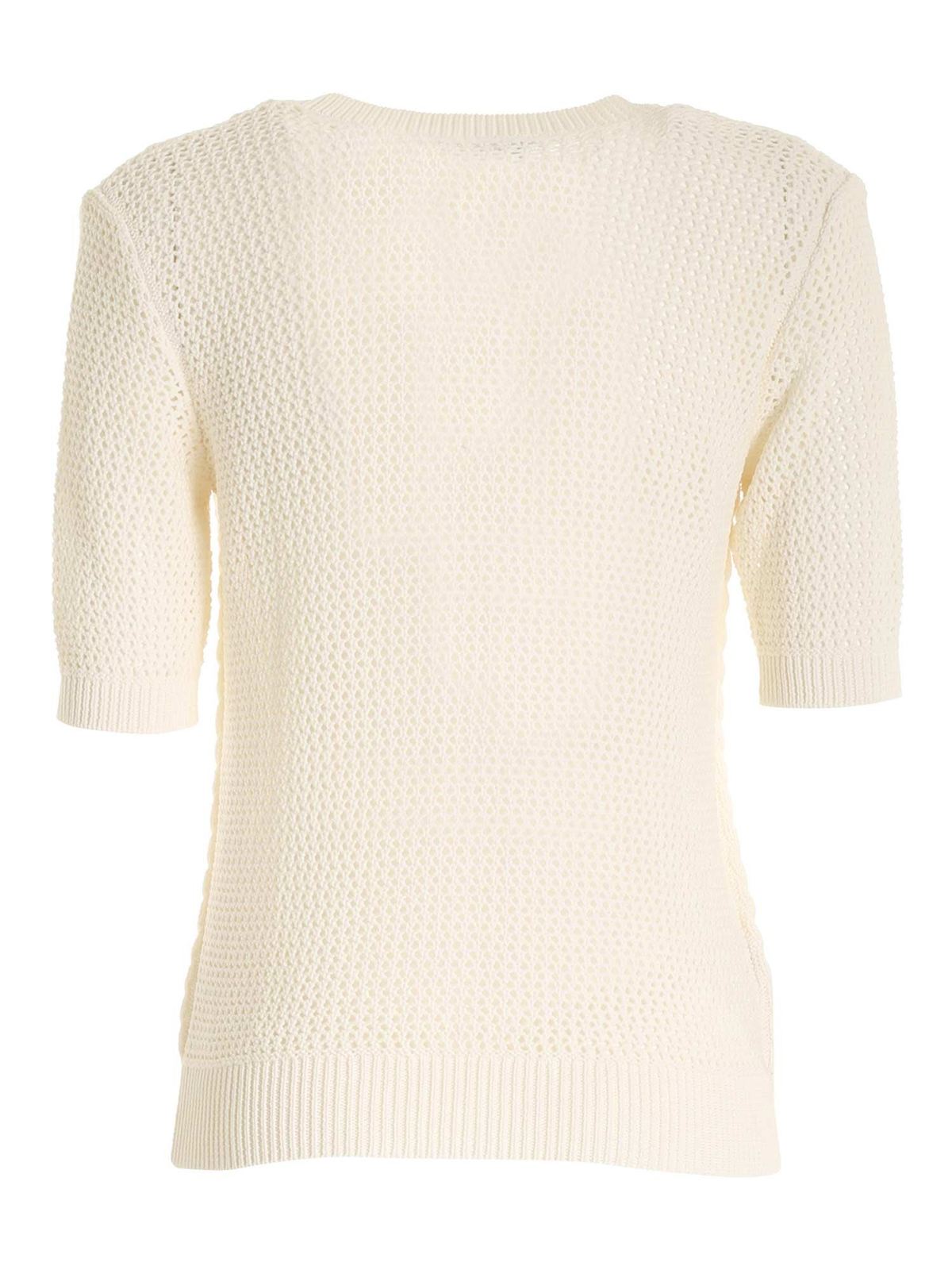 ivory short sleeve sweater