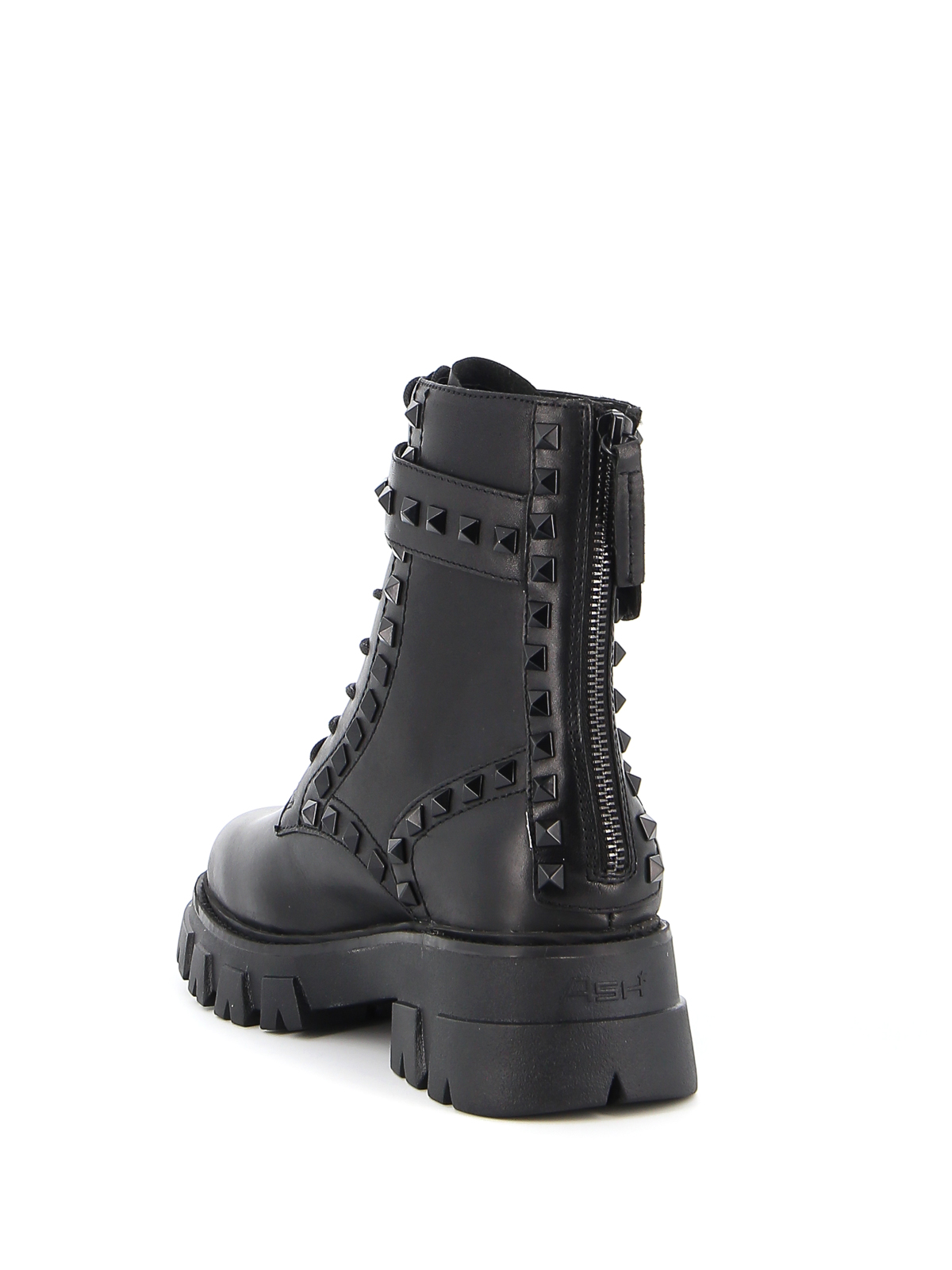 combat boots with studs