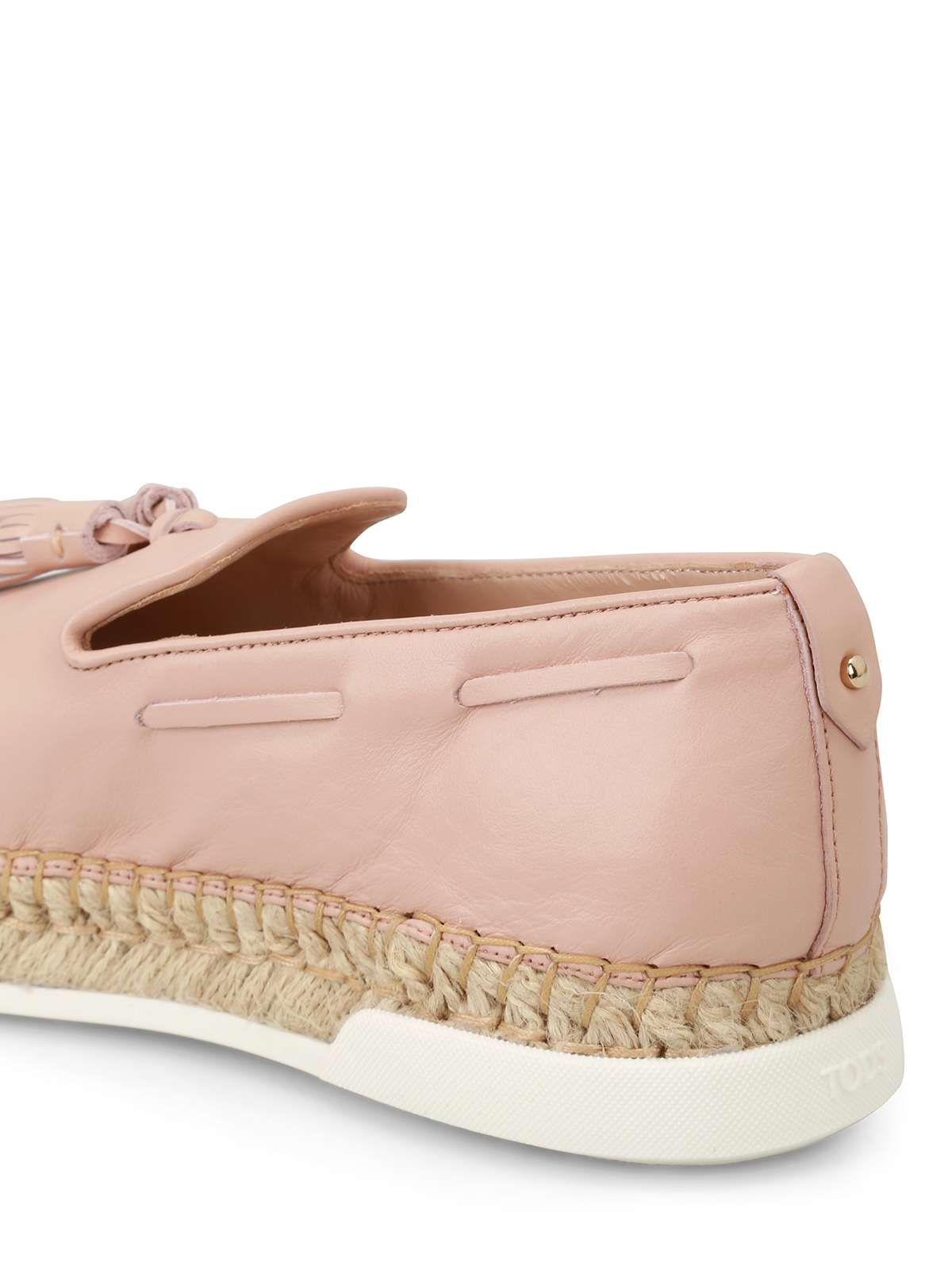 light pink loafers