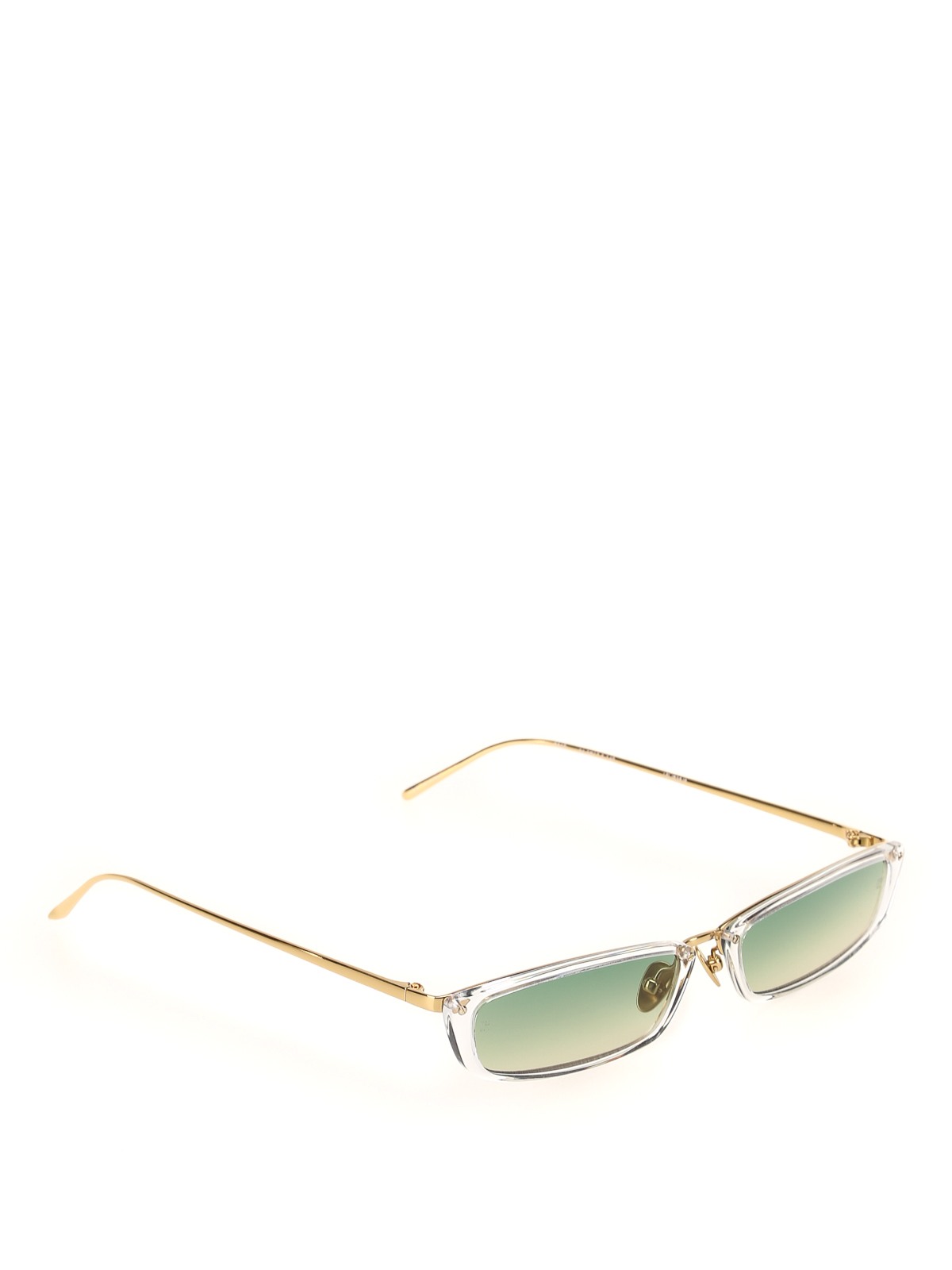 Click to view more detailed imagery on our partner's website Linda Farrow Clear Acetate Super Skinny Sunglasses