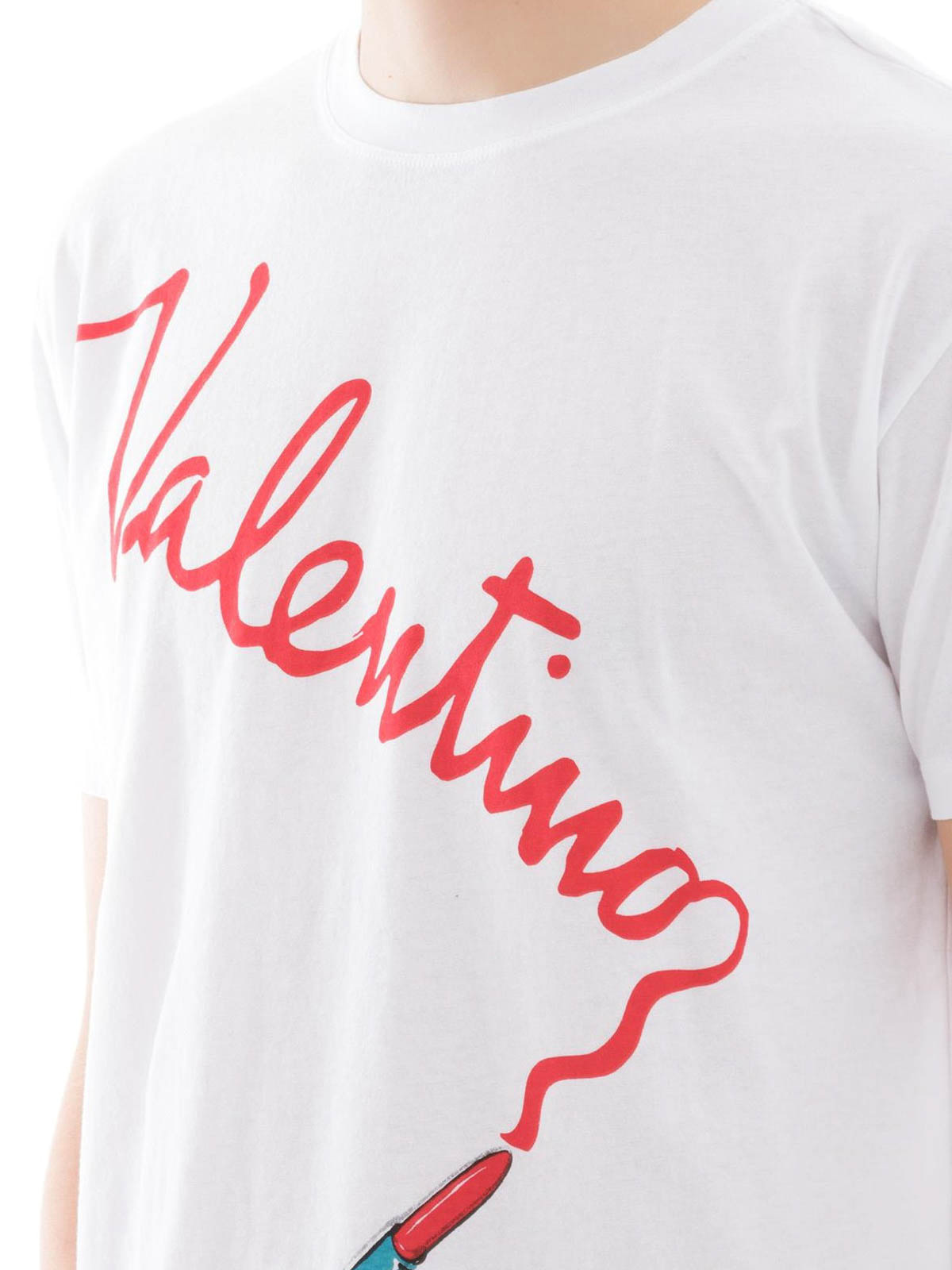 Valentino - Lipstick logo T-shirt - t-shirts - PB3MG06Y3TN0BO | iKRIX.com