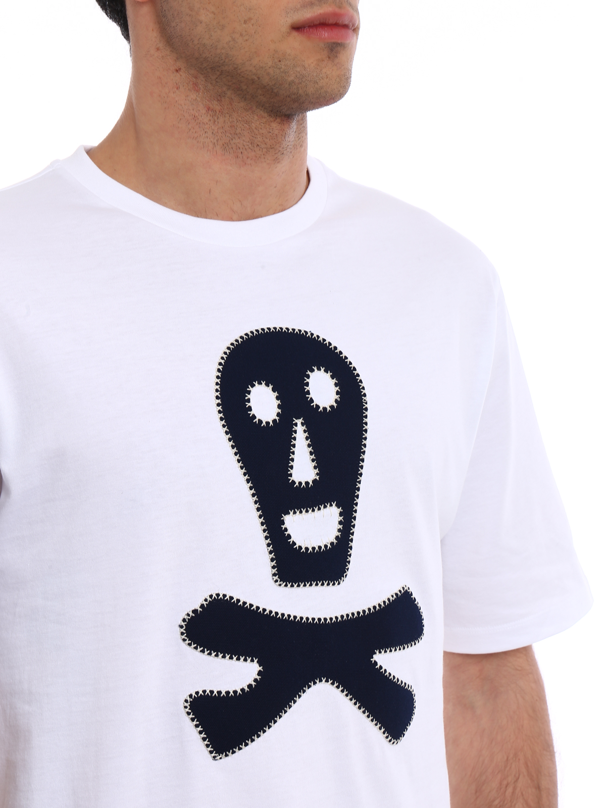 Loewe - Contrasting skull white T-shirt 