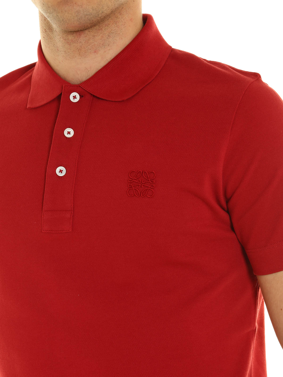 Polo shirts Loewe - Embroidered logo polo shirt - H3259820CR7100