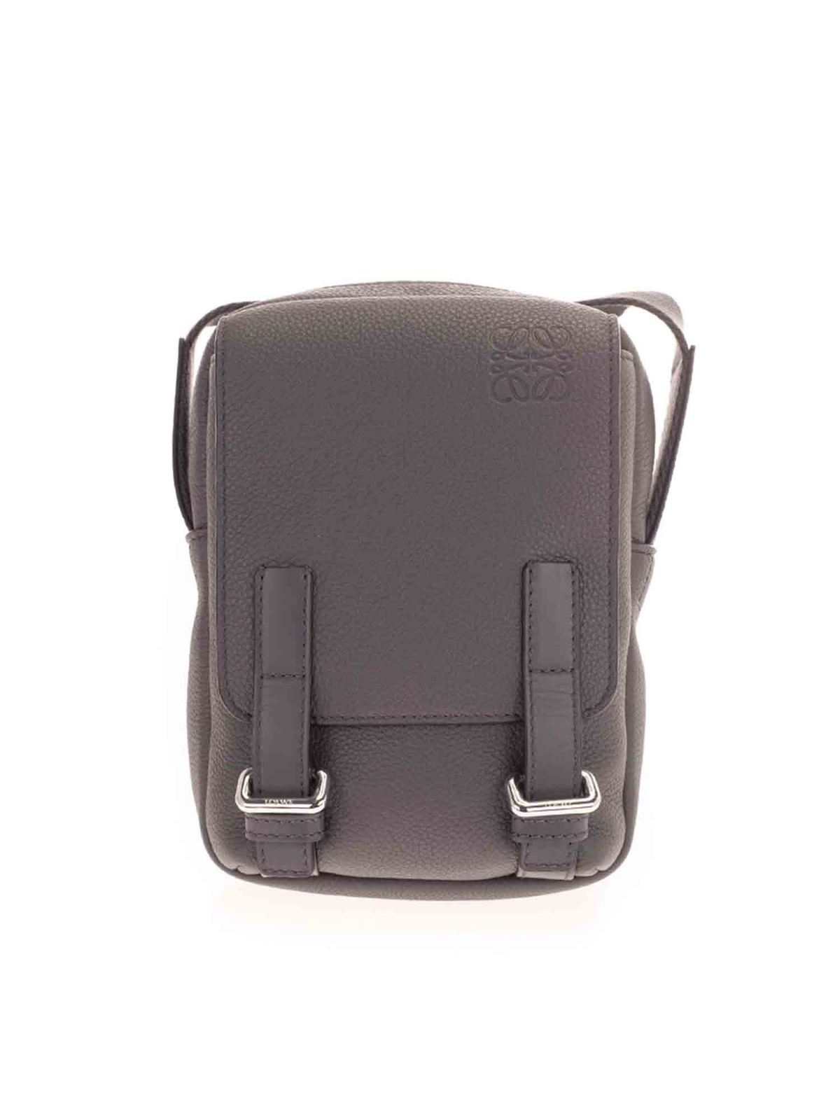 Loewe Military Xs Crossbody Bag In Charcoal In Grey