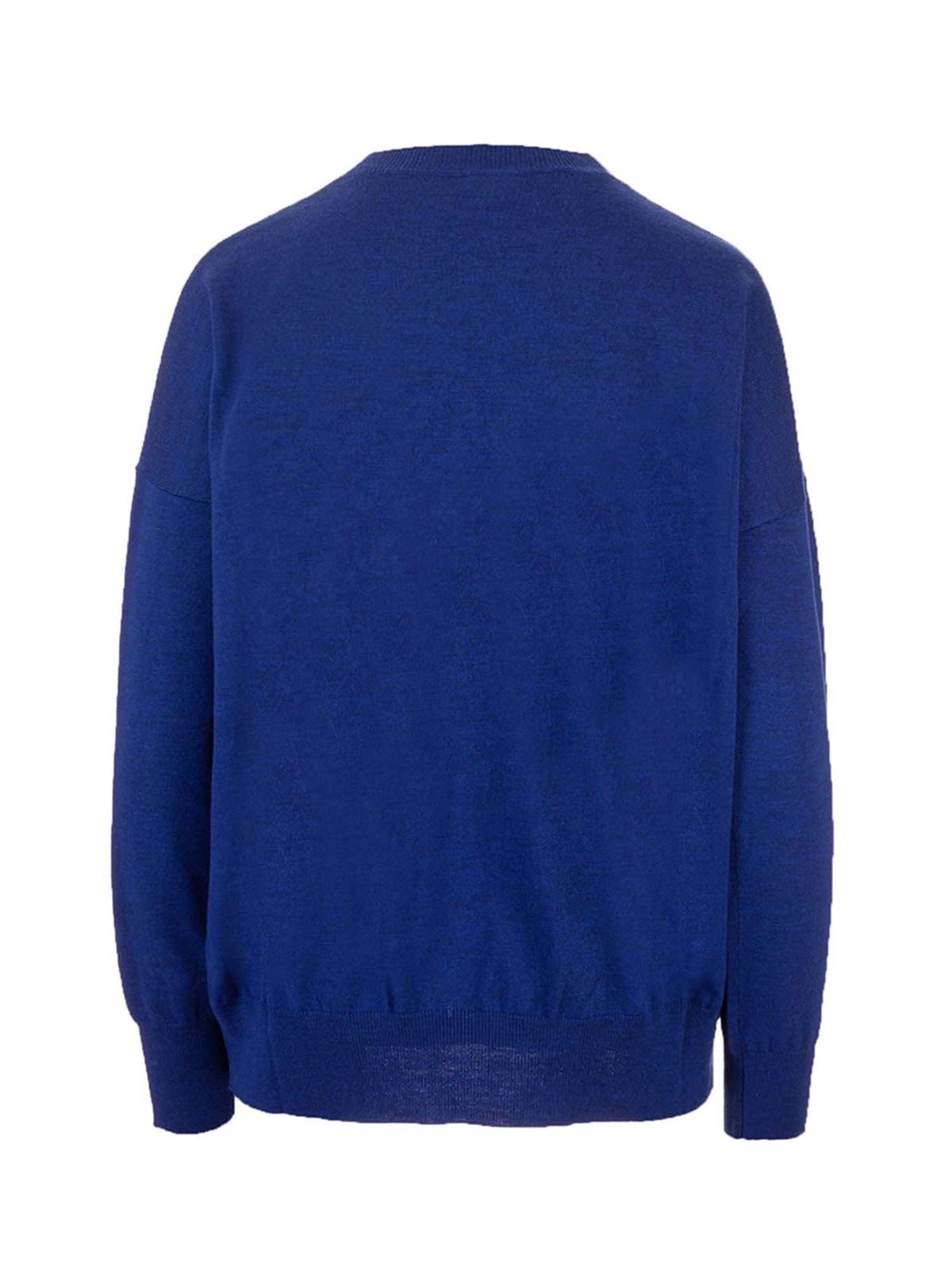 Crew necks Loewe - Logo blue sweater 