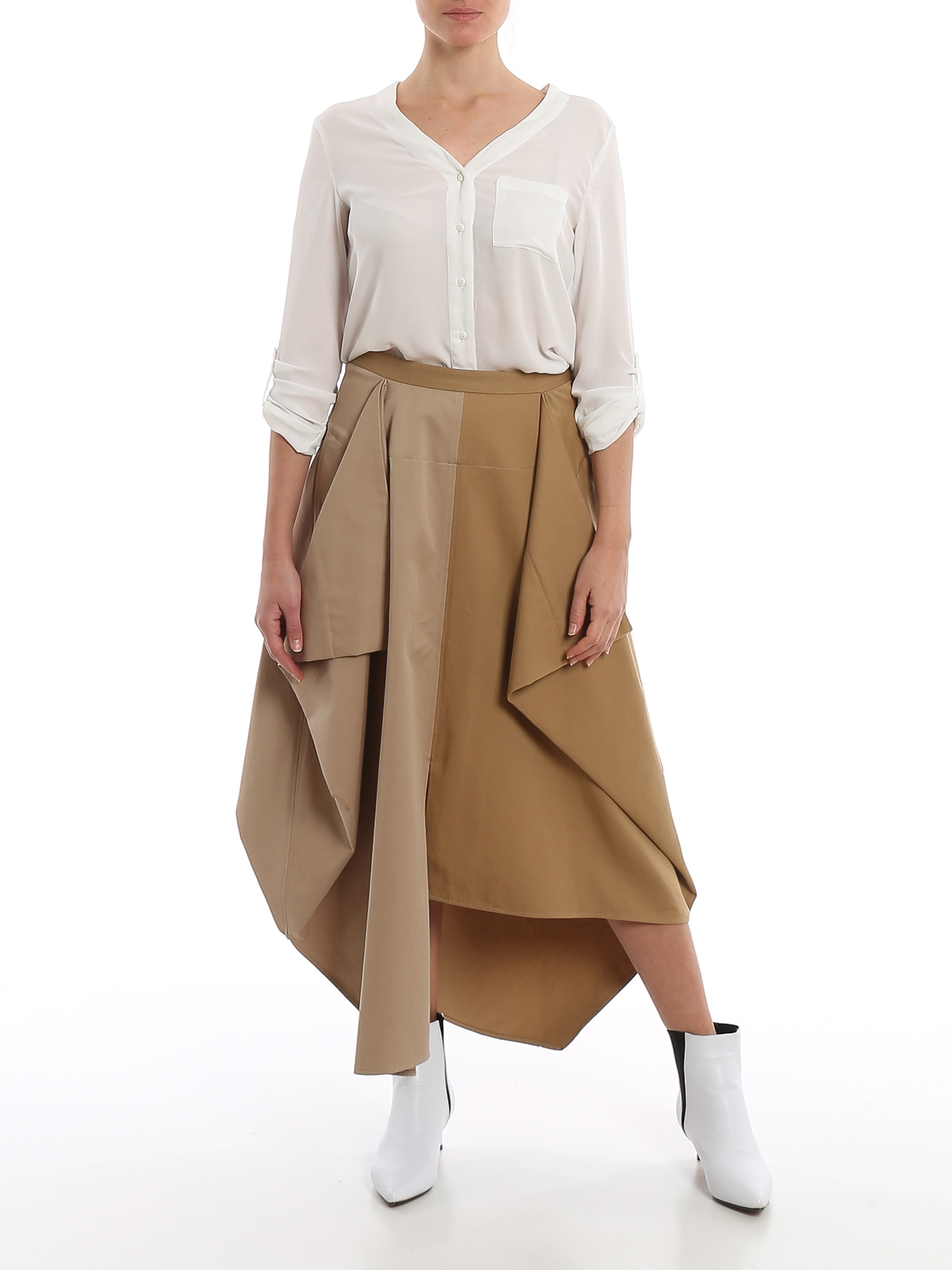 Knee length skirts & Midi Loewe - Cotton patchwork skirt - S2105060IC2151
