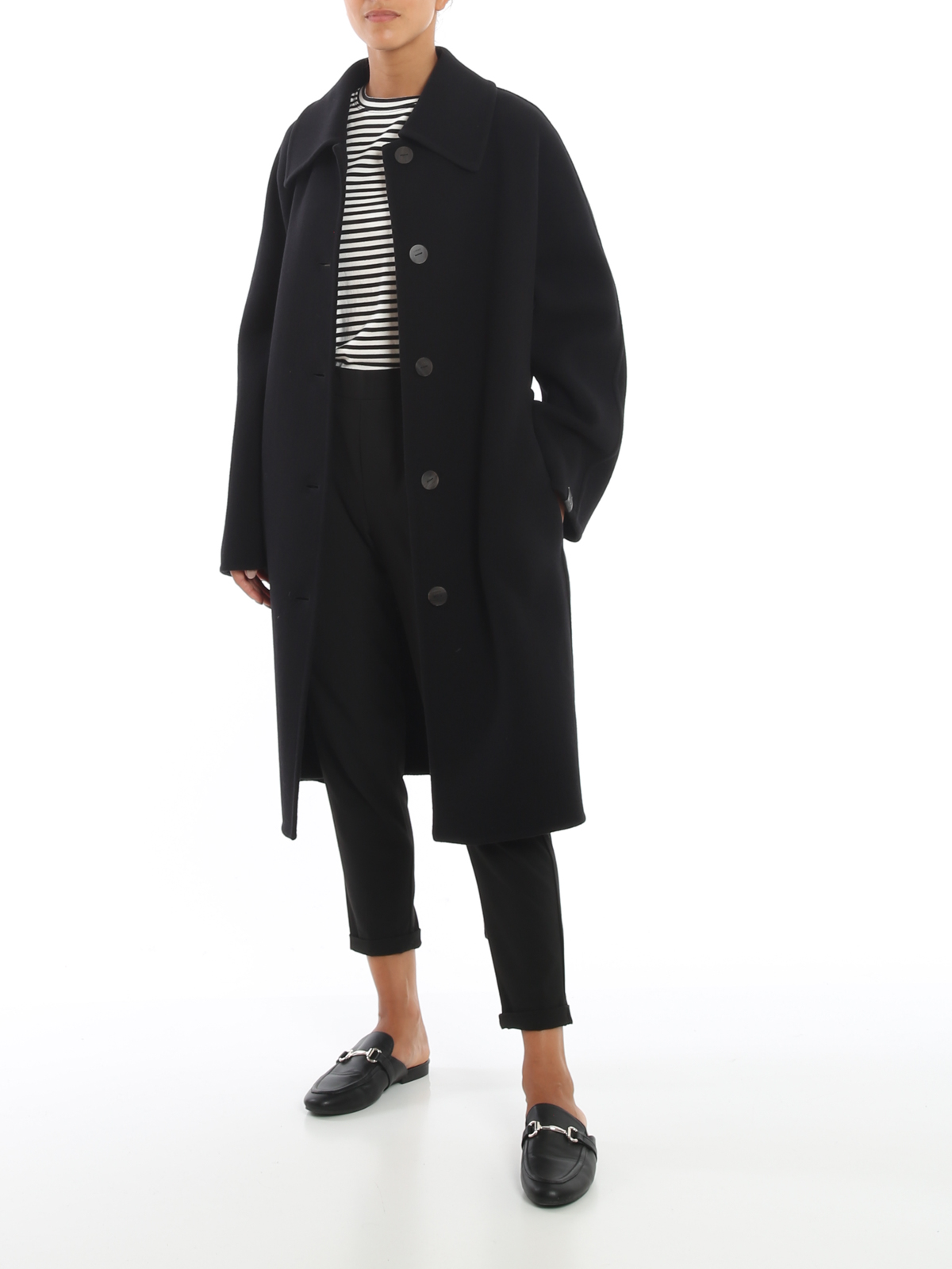 enke Faktisk Parat Long coats Loewe - Wool cashmere blend coat - S359336XBO1100 | iKRIX.com
