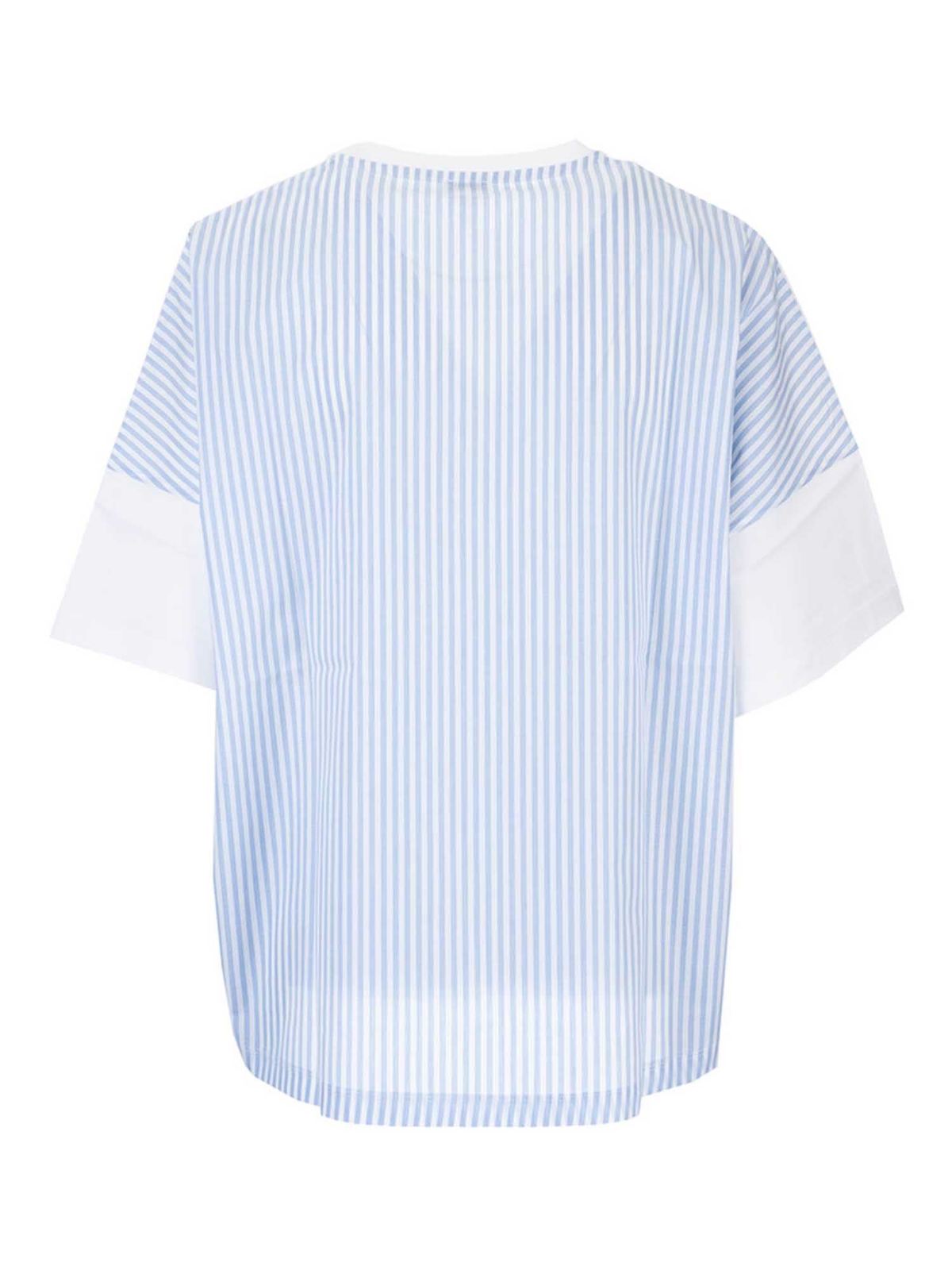 T-shirts Loewe - T-shirt with white and blue striped back - S359333XAT2100