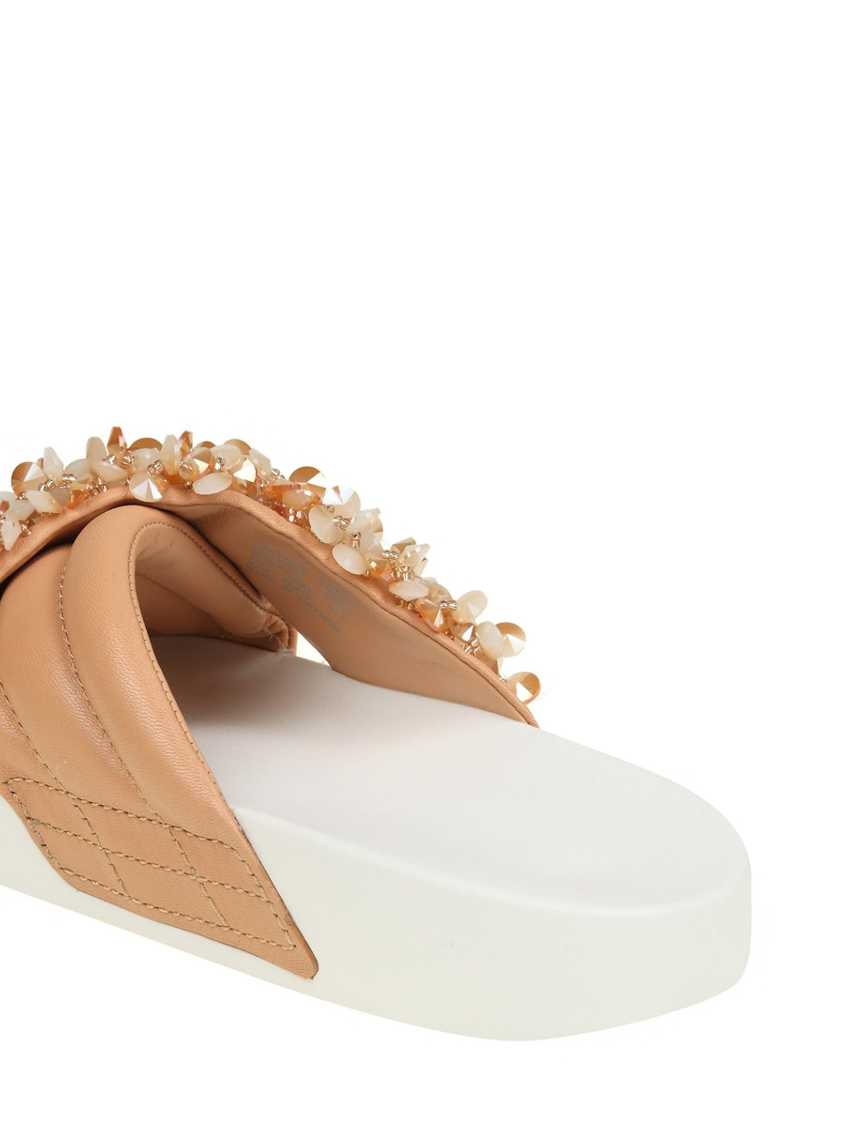 Sandals Tory Burch - Logan embellished nude slides - 46713217 
