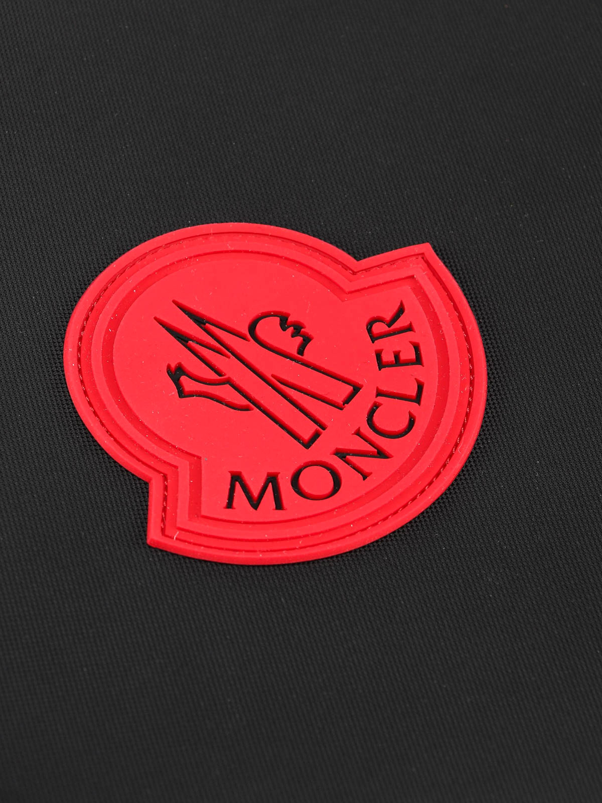 Moncler - Logo patch black nylon pouch 