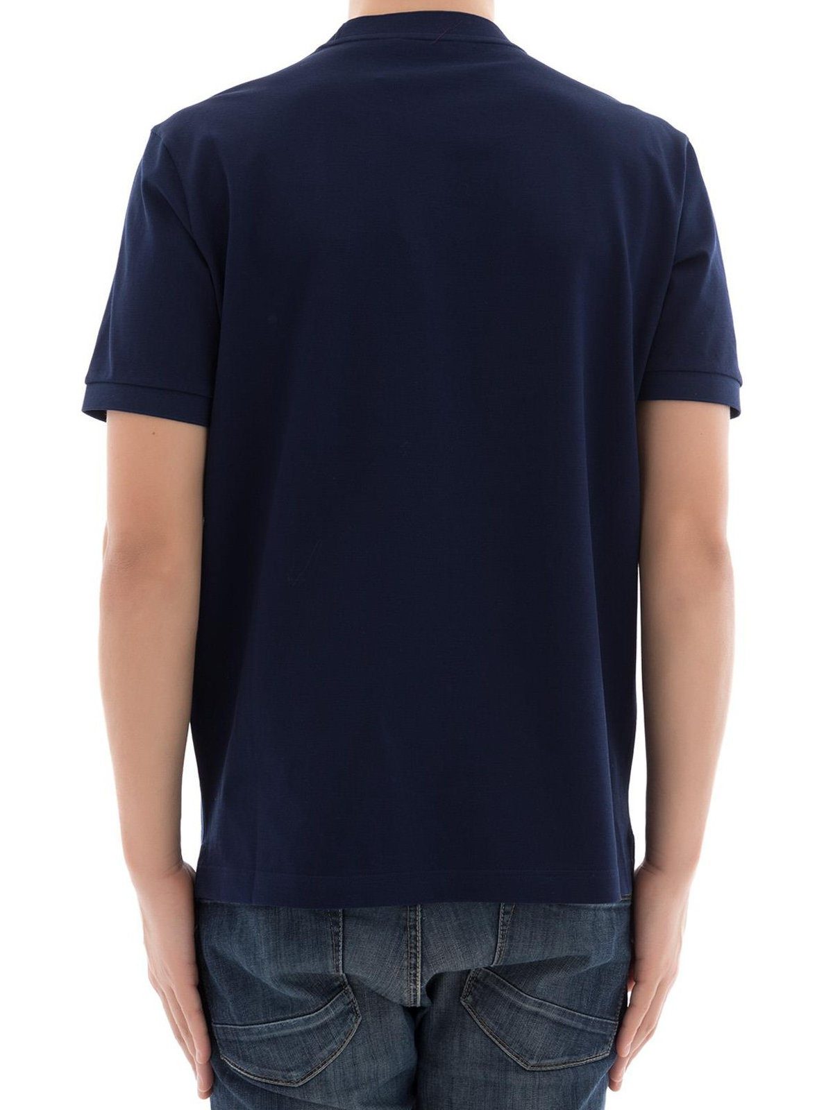 T-shirts Prada - Logo patch classic blue T-shirt - UJN452S181XGSF0AHG