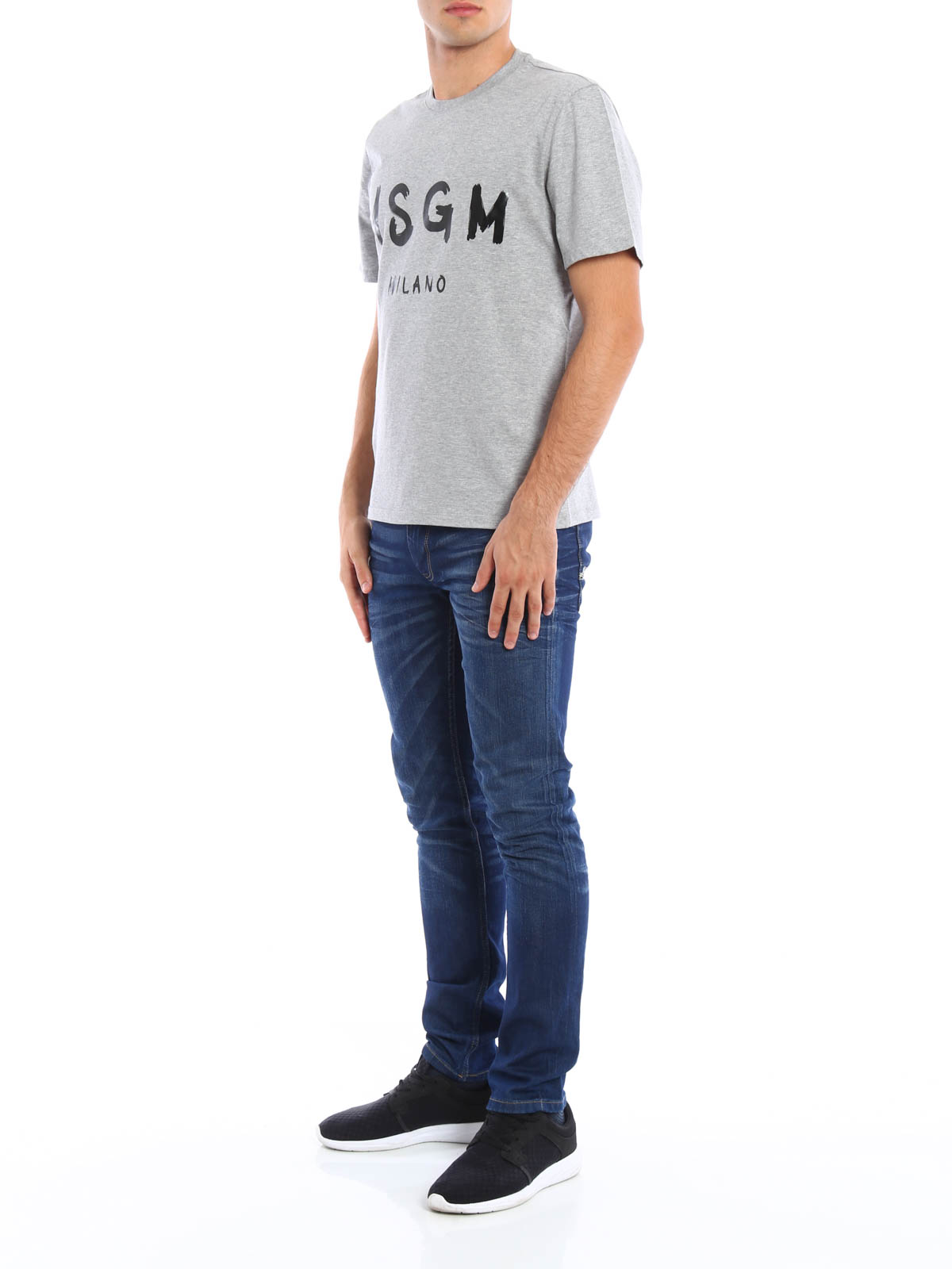 M S G M Tシャツ メンズ グレー Tシャツ 2140mm