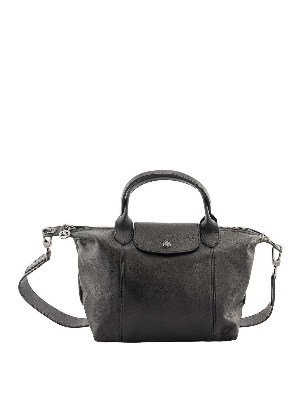 longchamp black leather bag