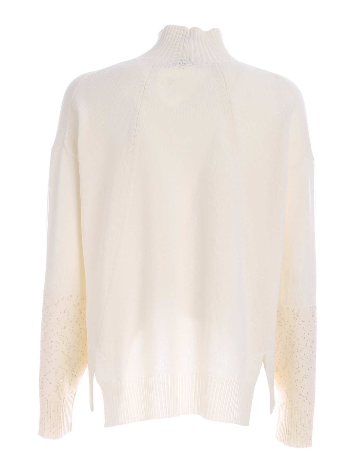 white sequin sweater