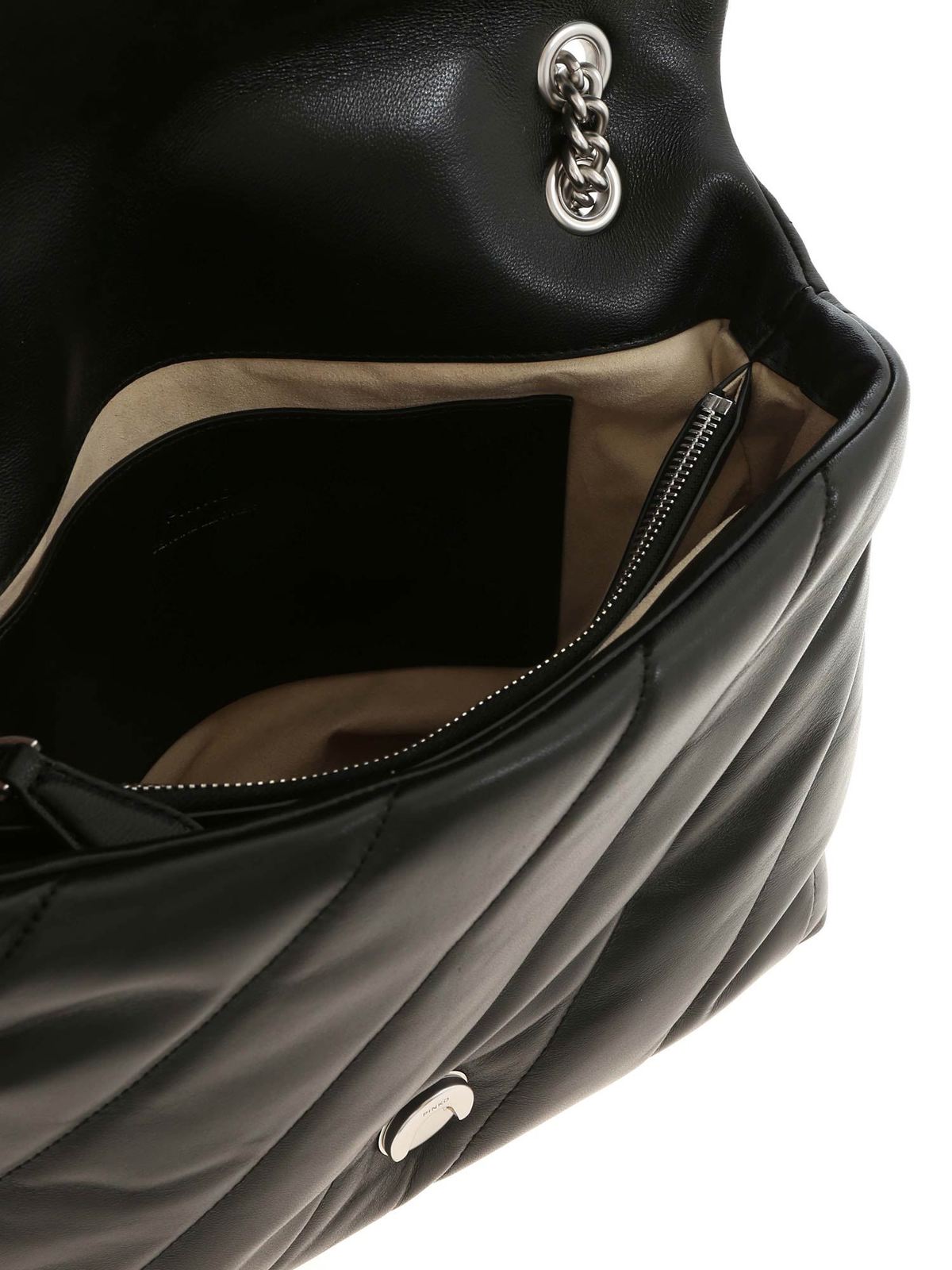 binnen Uitgebreid onvergeeflijk Shoulder bags Pinko - Love Big Puff Maxi Quilt bag in black - 1P21VMY6JKZ99