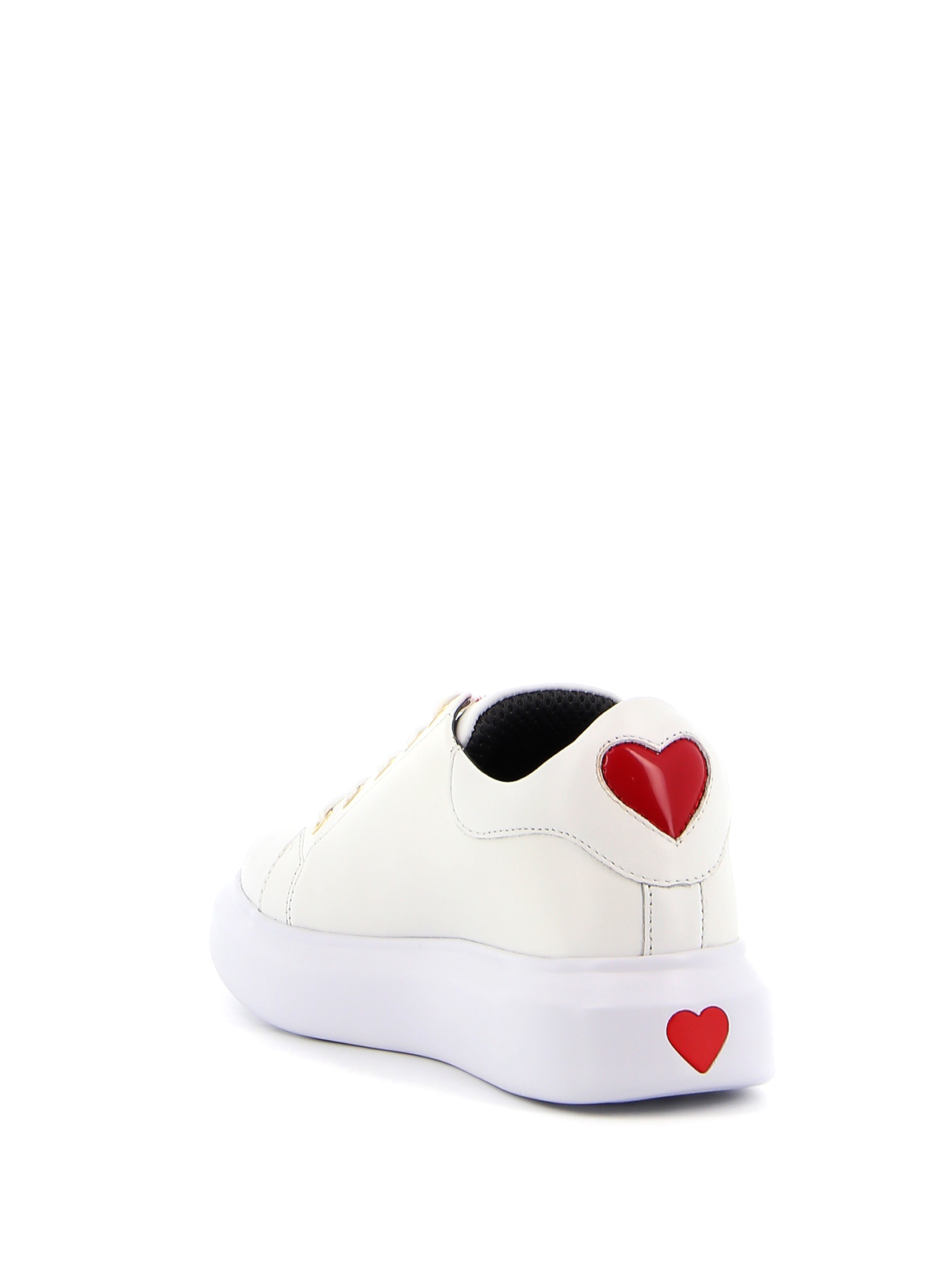 Stoffig Sprong grillen Trainers Love Moschino - Contrasting heart detailed leather sneakers -  JA15494G0BJA0100