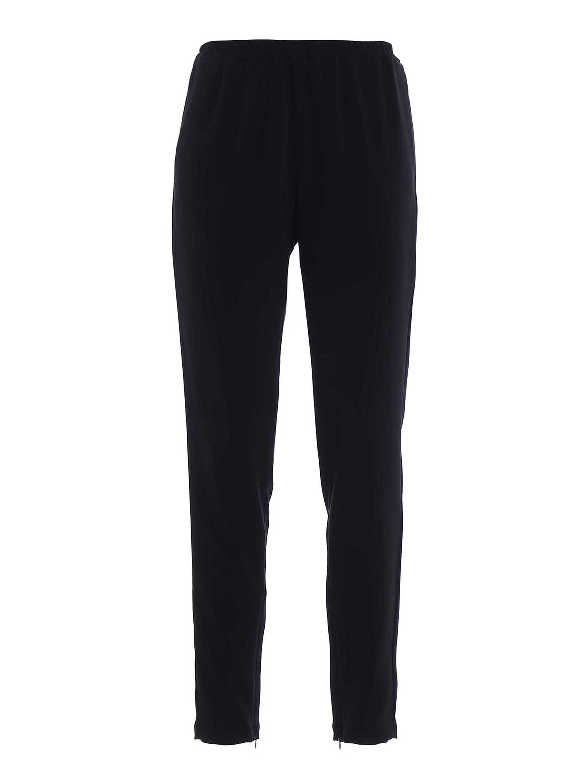 Rhinestone logo cady trousers 