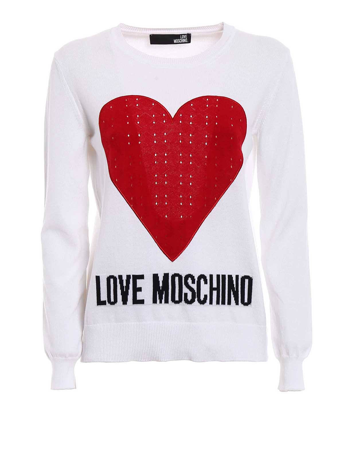 moschino heart sweater