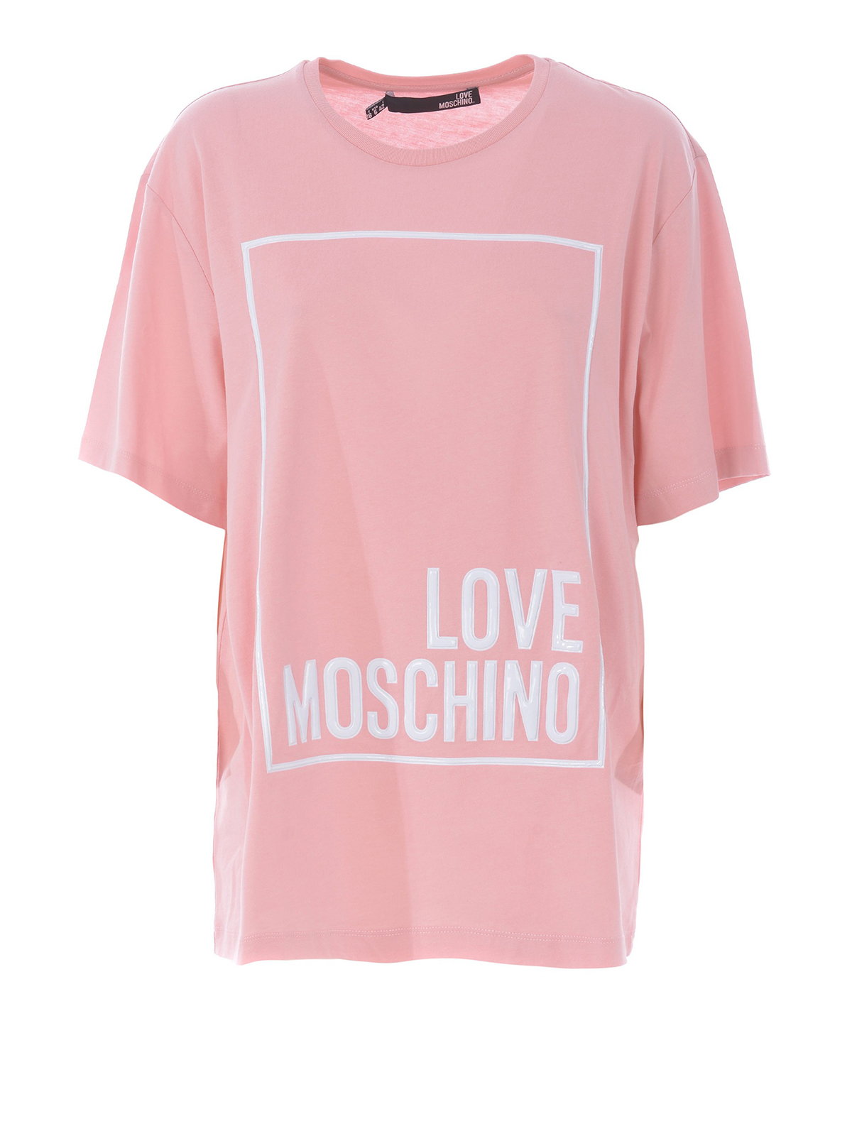Logo lettering pink cotton T-shirt 