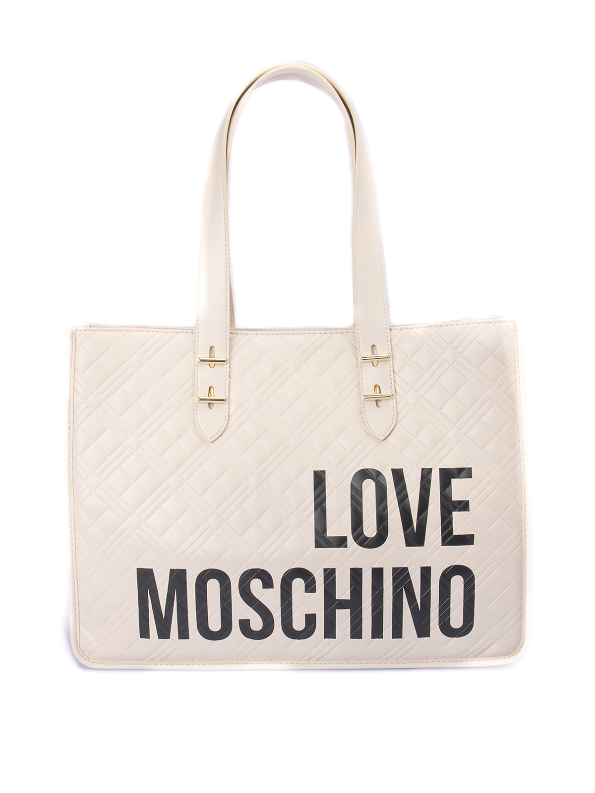Love Moschino Womens Logo Print Tote Handbag 