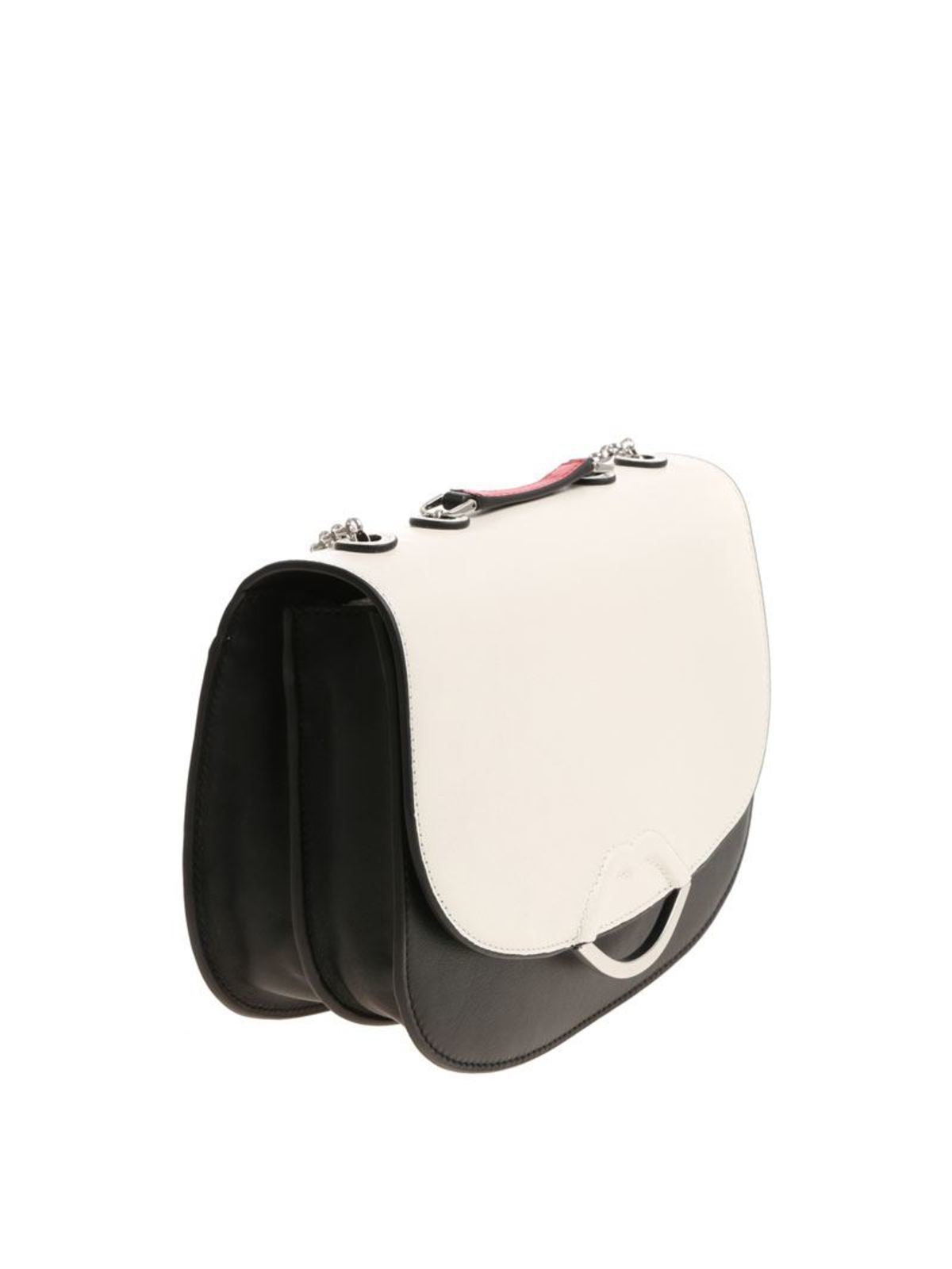 lulu guinness black and white bag