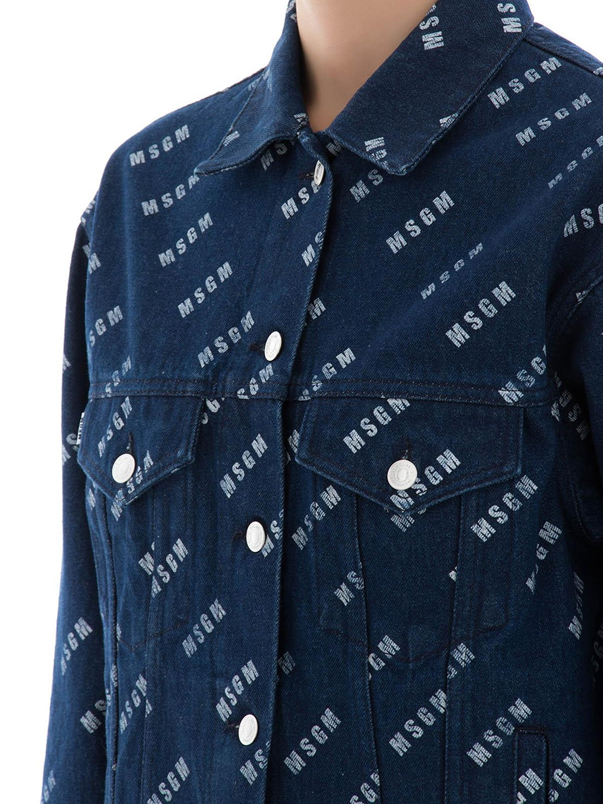 all over print denim jacket