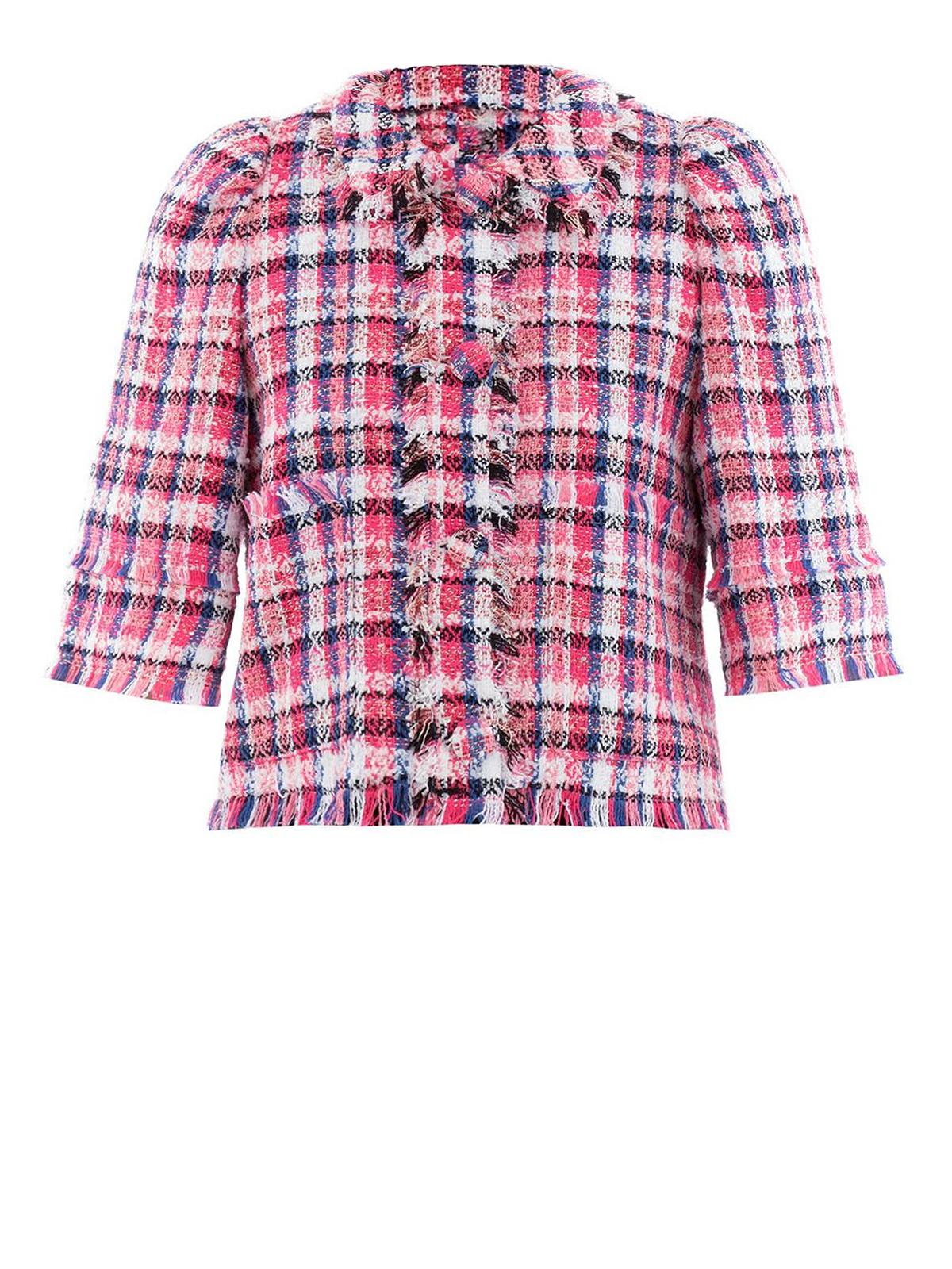 کژوال M.S.G.M. - Fringed tweed jacket 