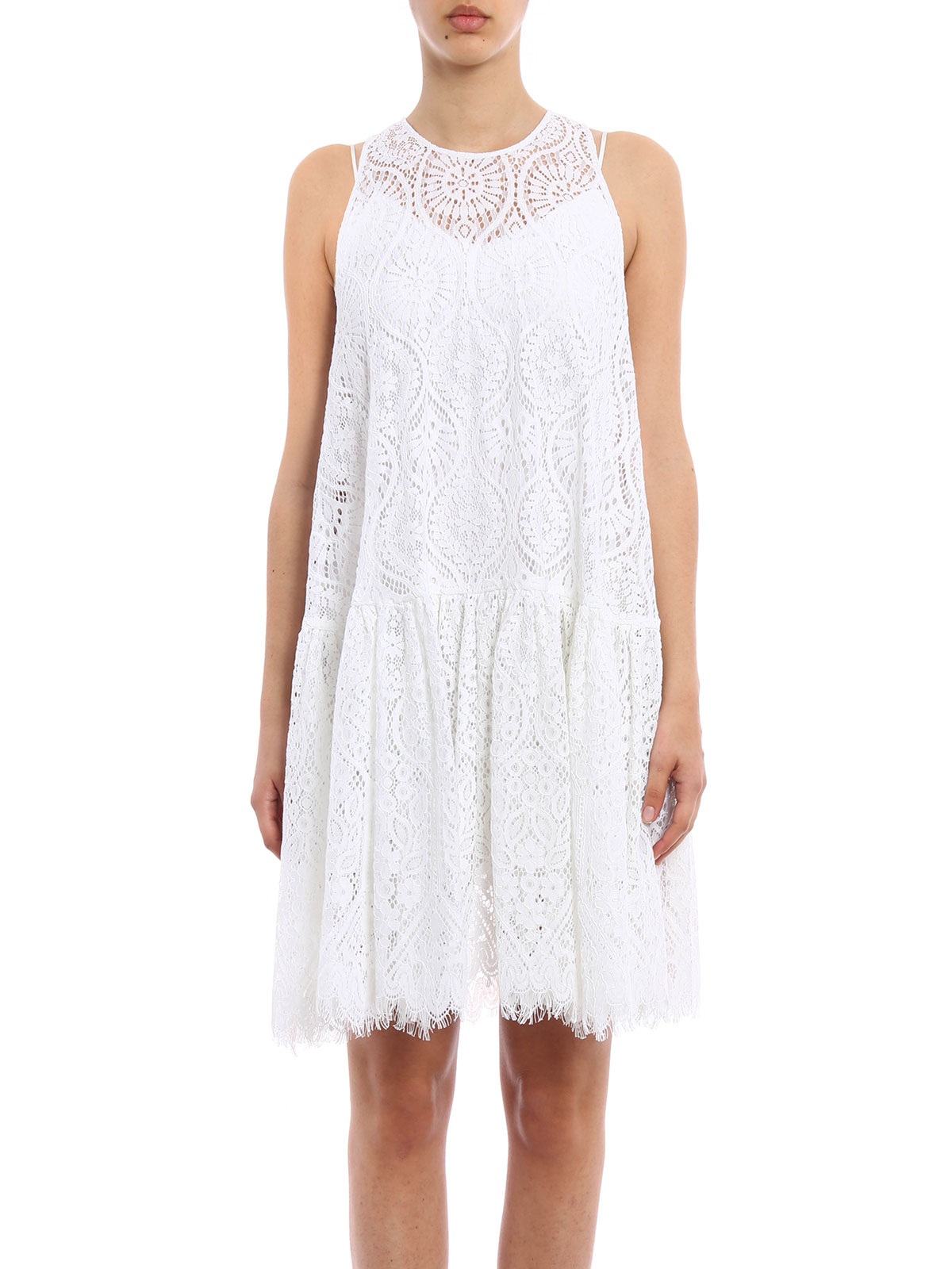 Loose Knee Length White Dress