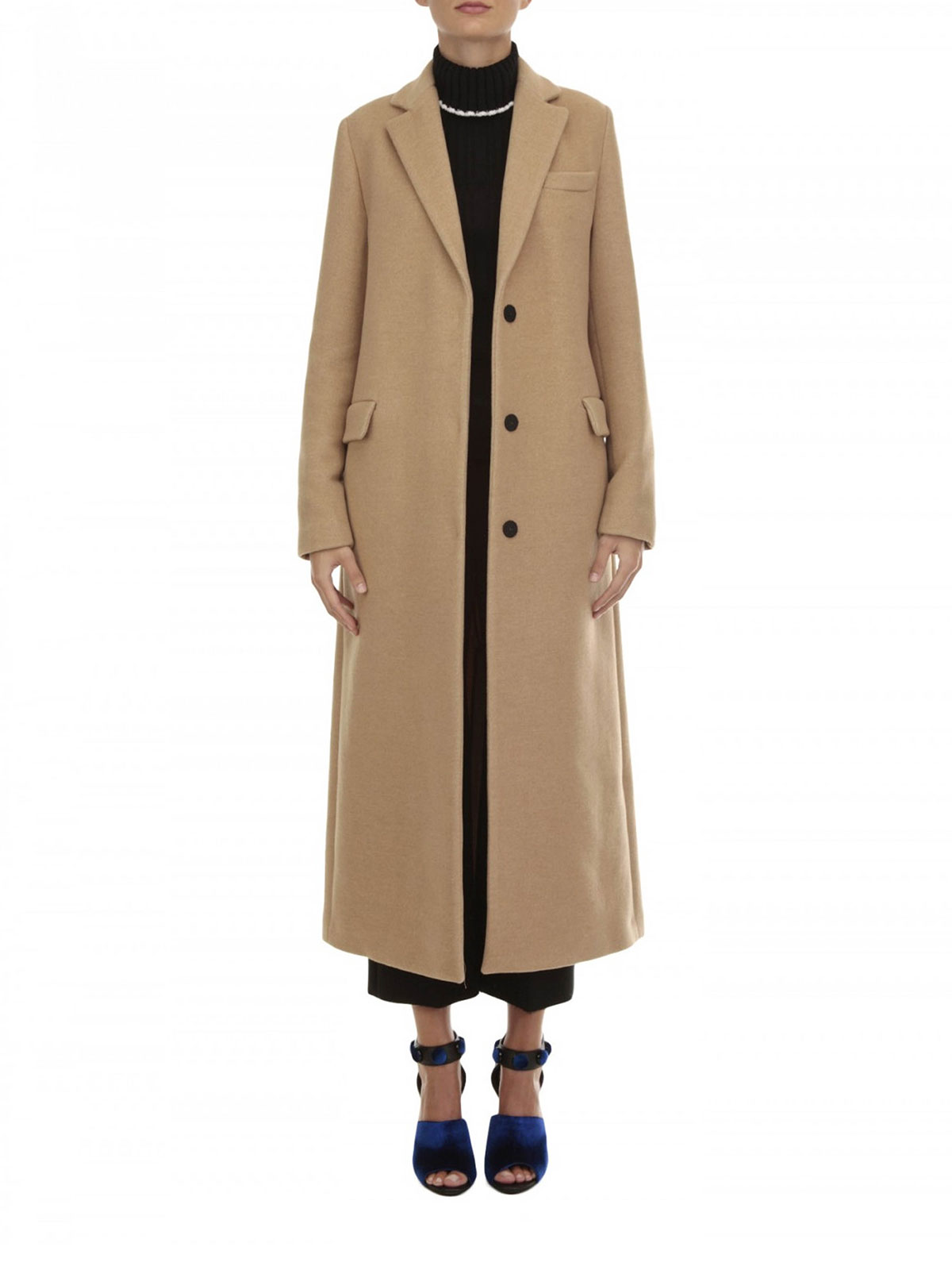 Long coats M.S.G.M. - Self-belt wool blend coat - 2141MDC2116470625