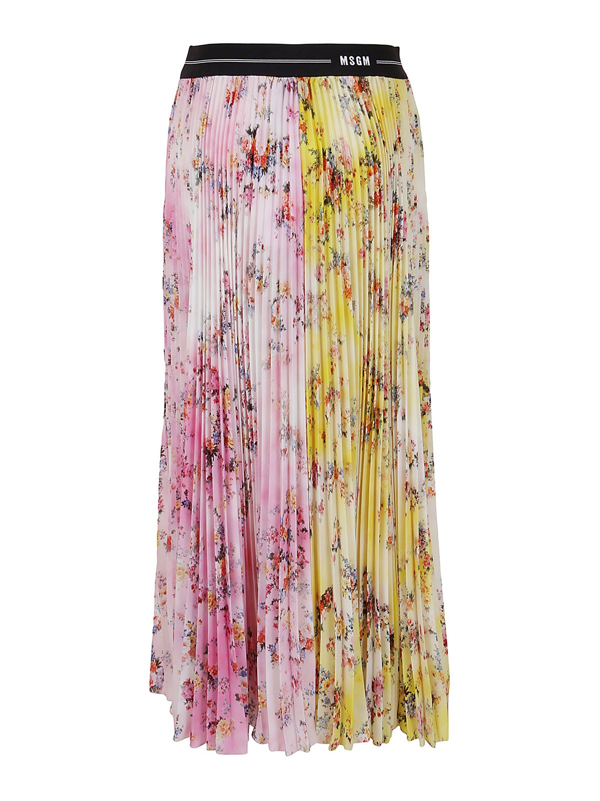 patterned pleated skirt