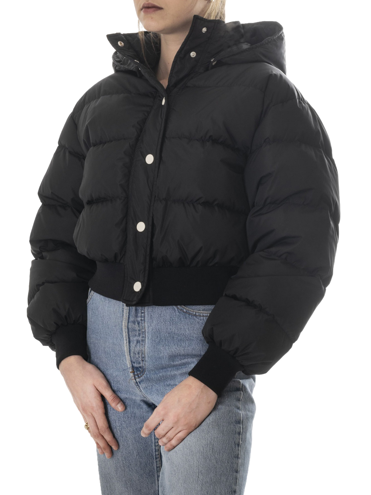 PLT Black Crop Puffer Jacket