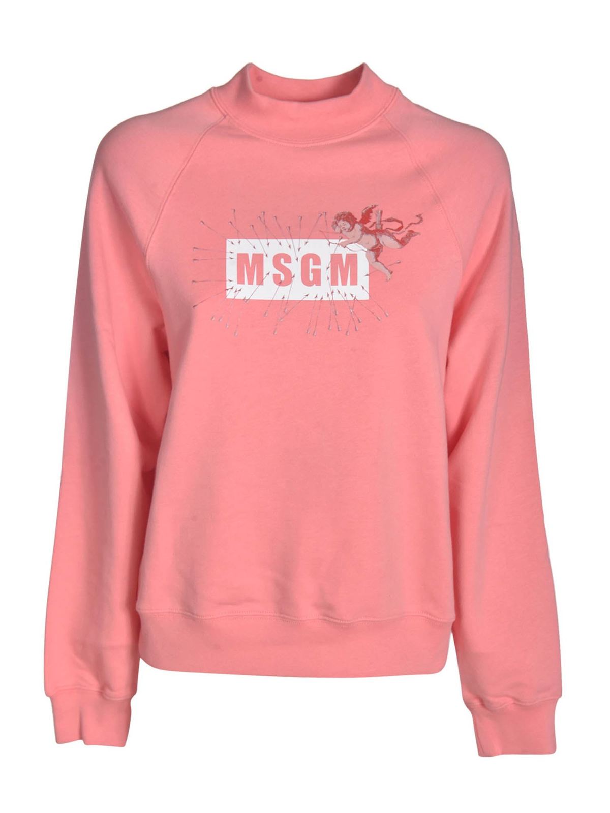 pink logo sweatshirt